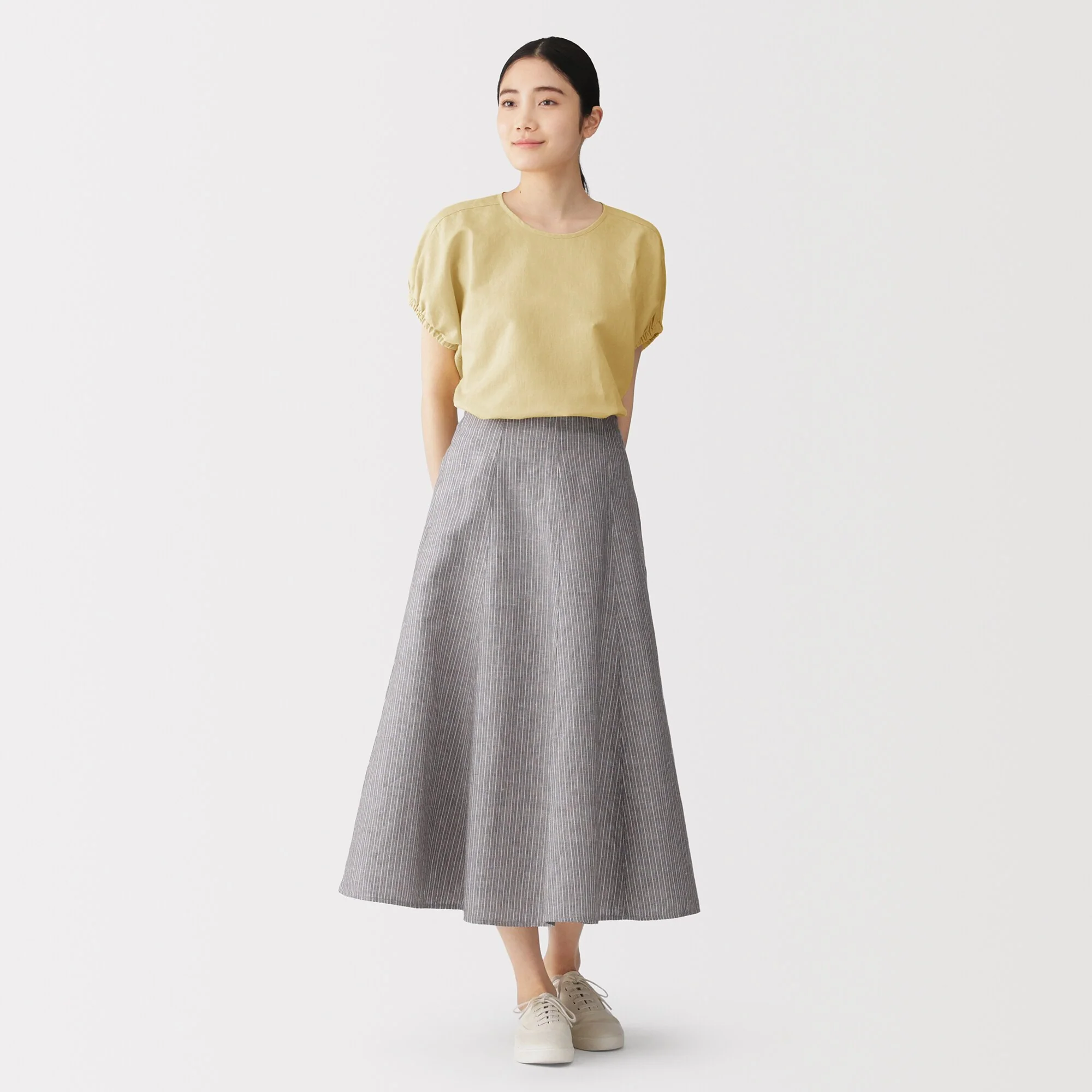 Hemp Cotton Gather Sleeve Blouse - Image 4
