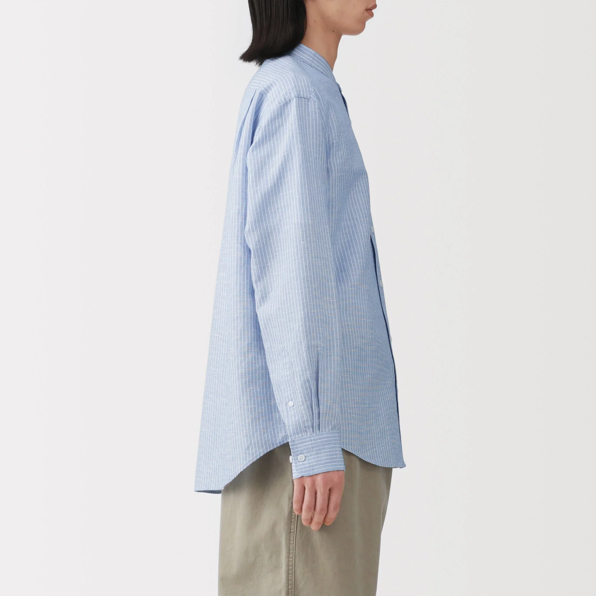 Hemp Cotton Stand Collar Shirt - Image 32
