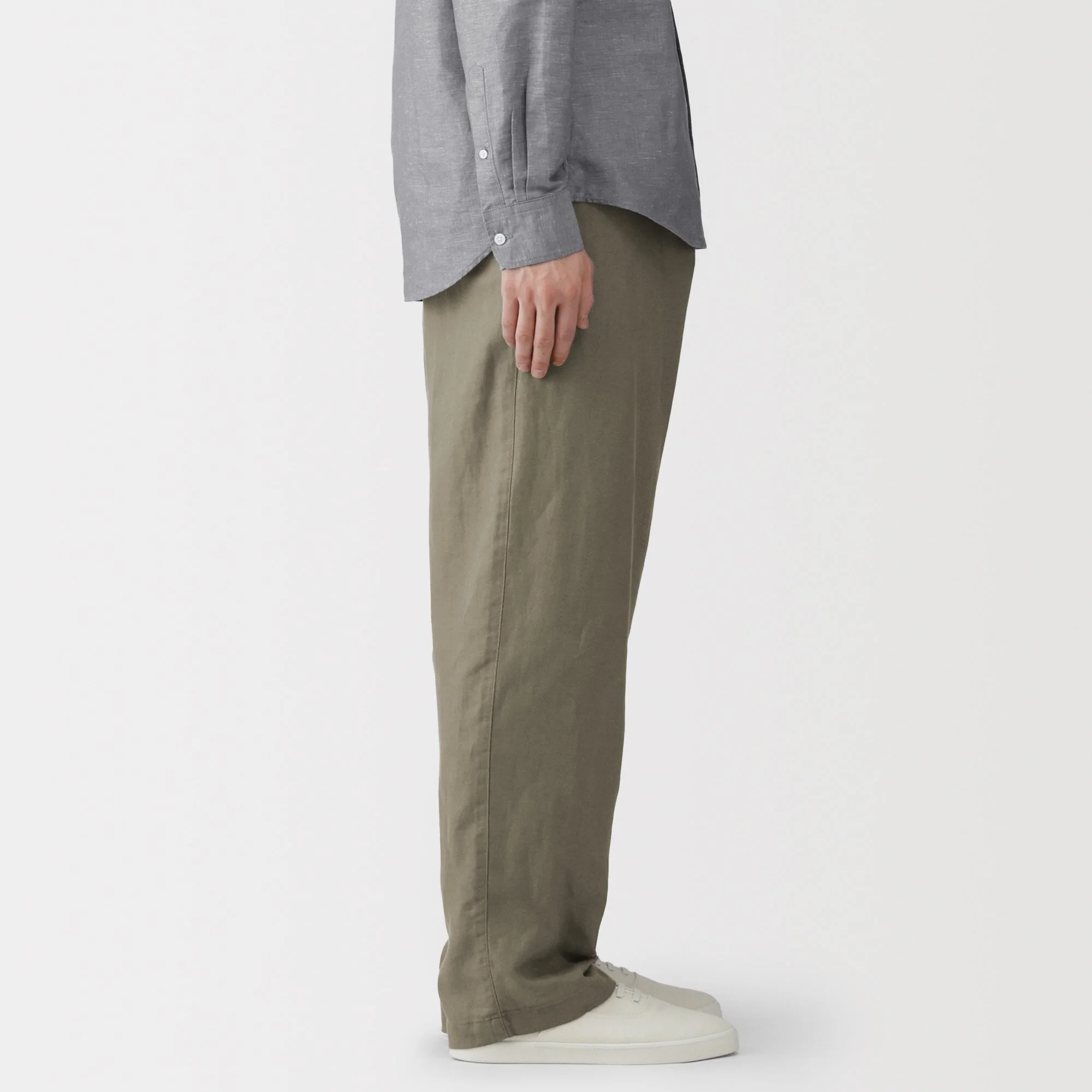Hemp Cotton Twill Straight Pants - Image 13