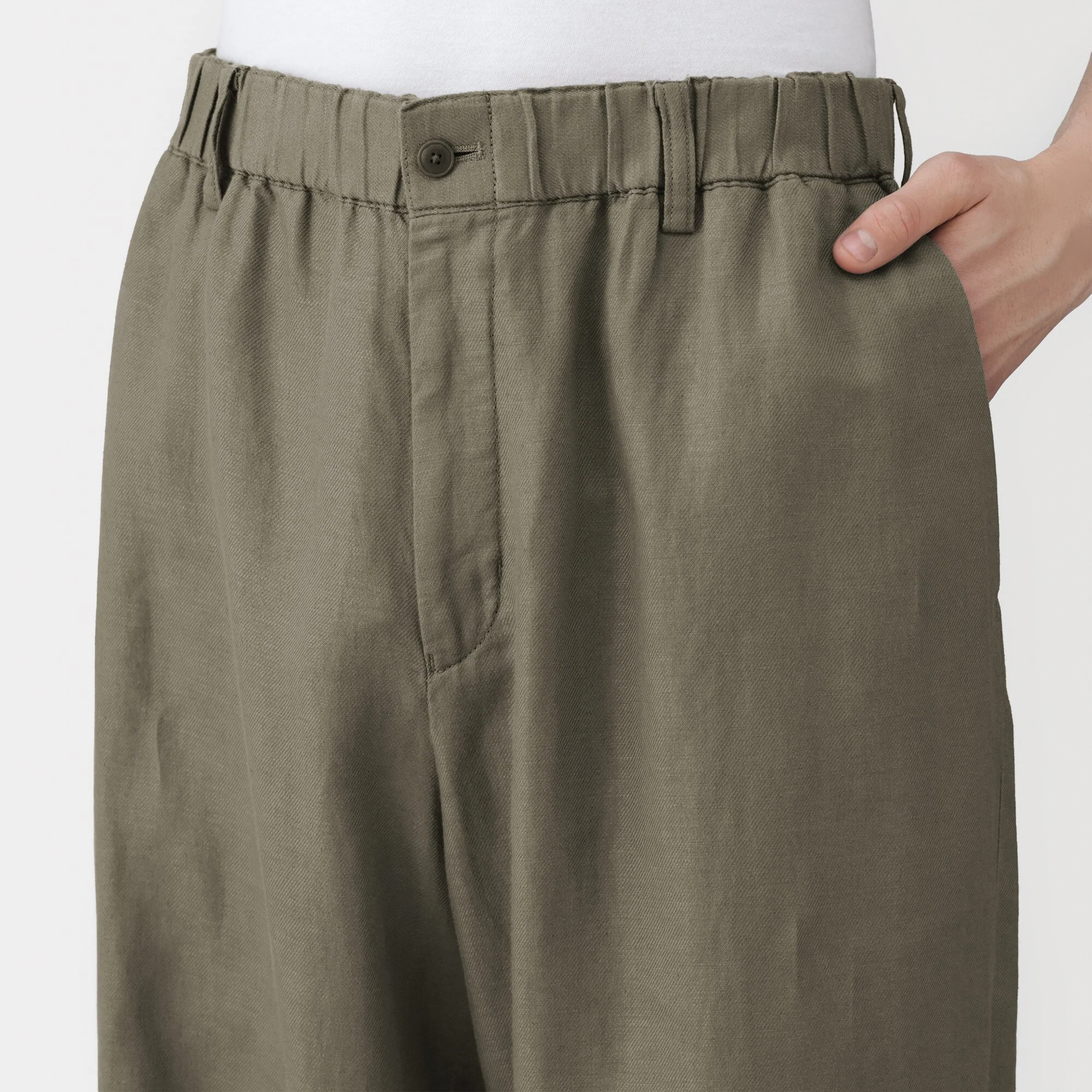Hemp Cotton Twill Straight Pants - Image 15