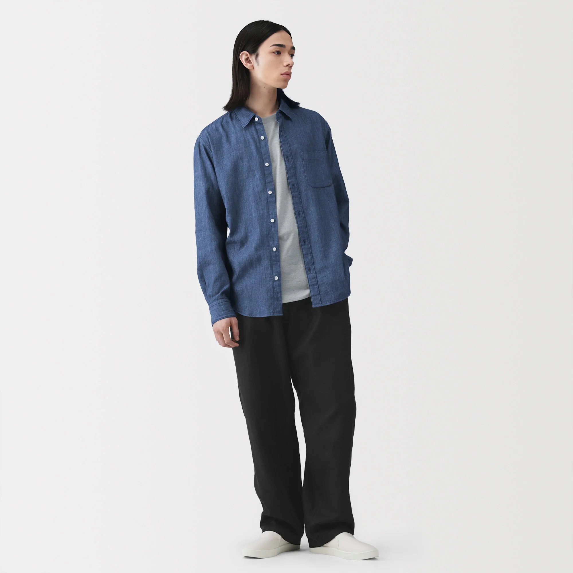 Hemp Cotton Twill Straight Pants - Image 21