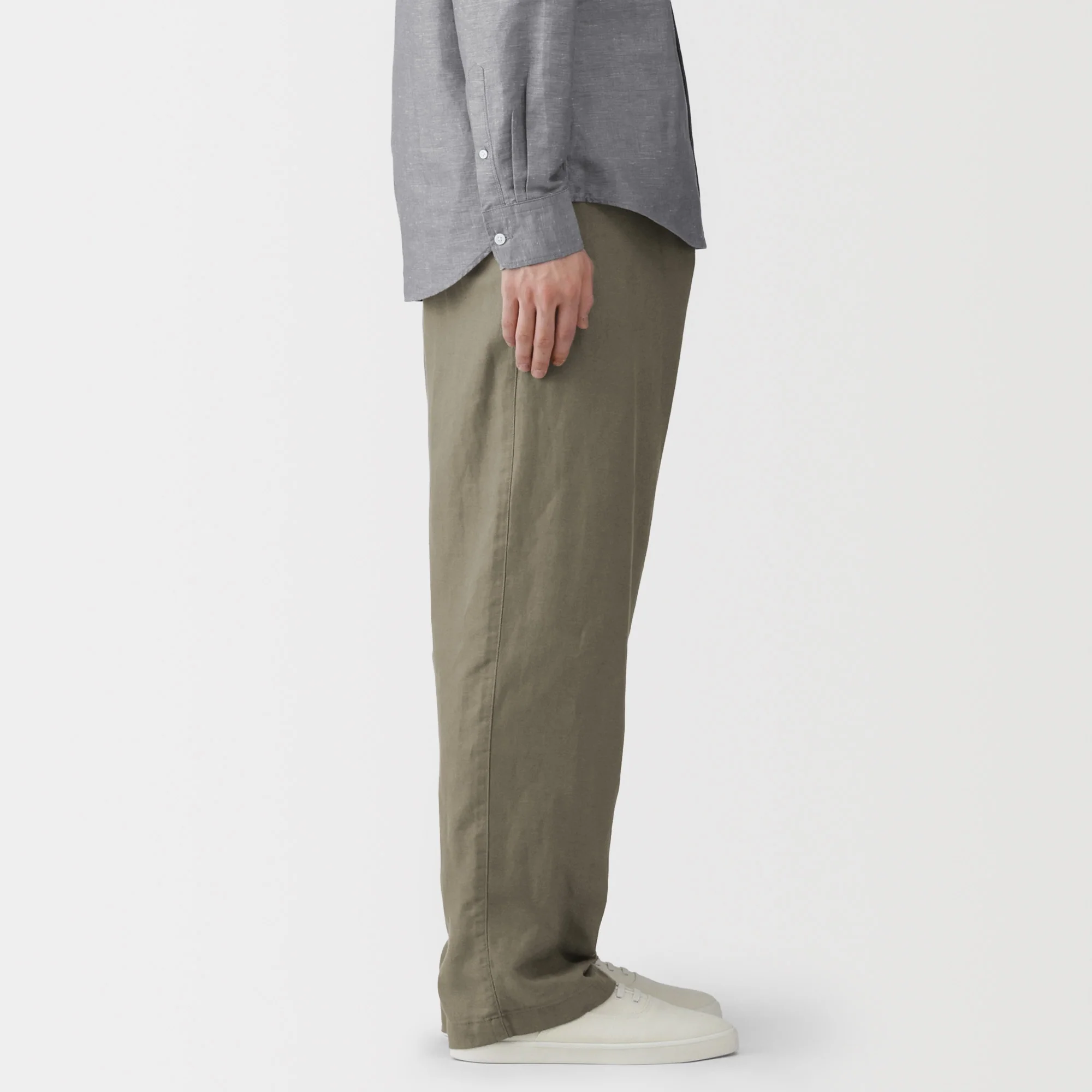 Hemp Cotton Twill Straight Pants - Image 22