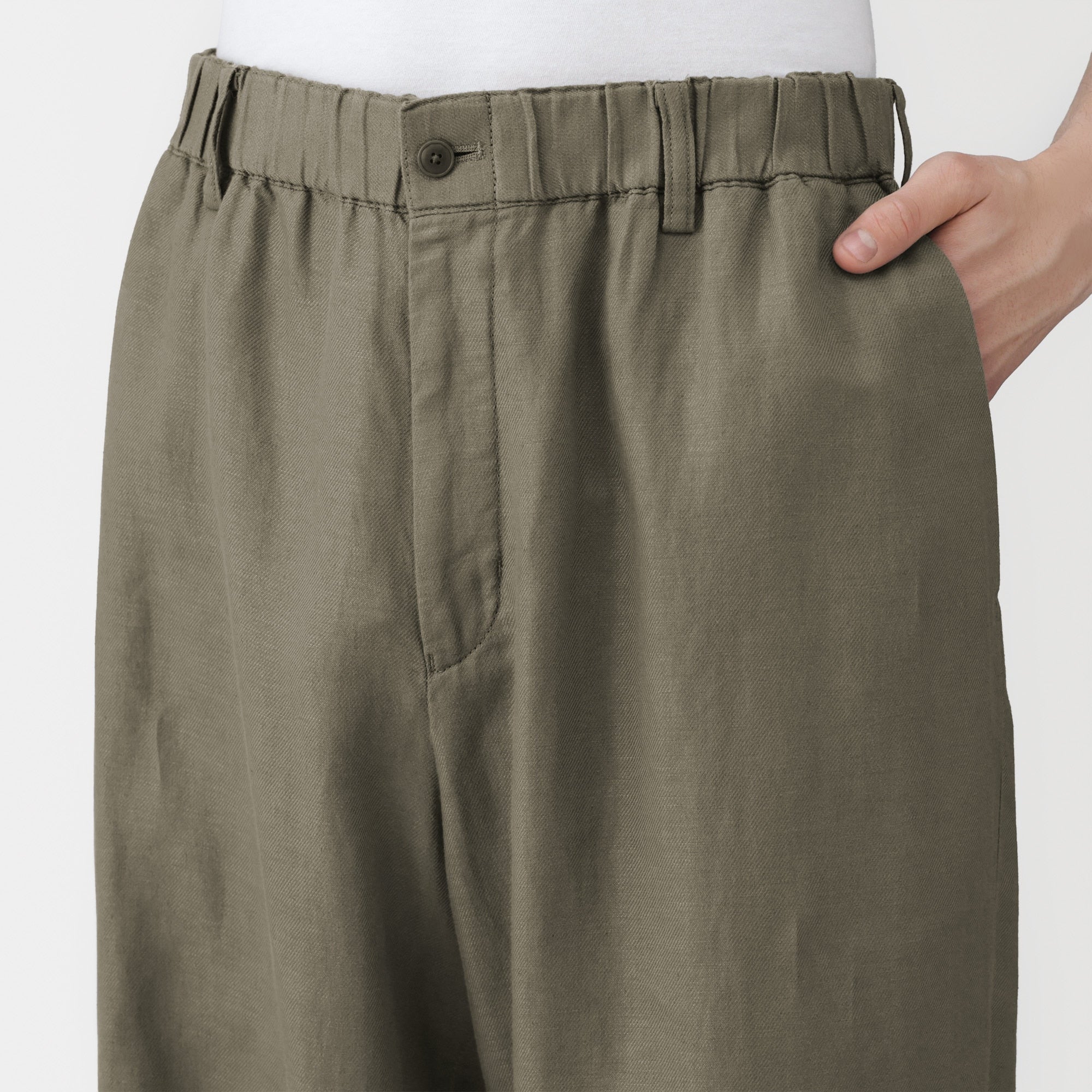 Hemp Cotton Twill Straight Pants - Image 24
