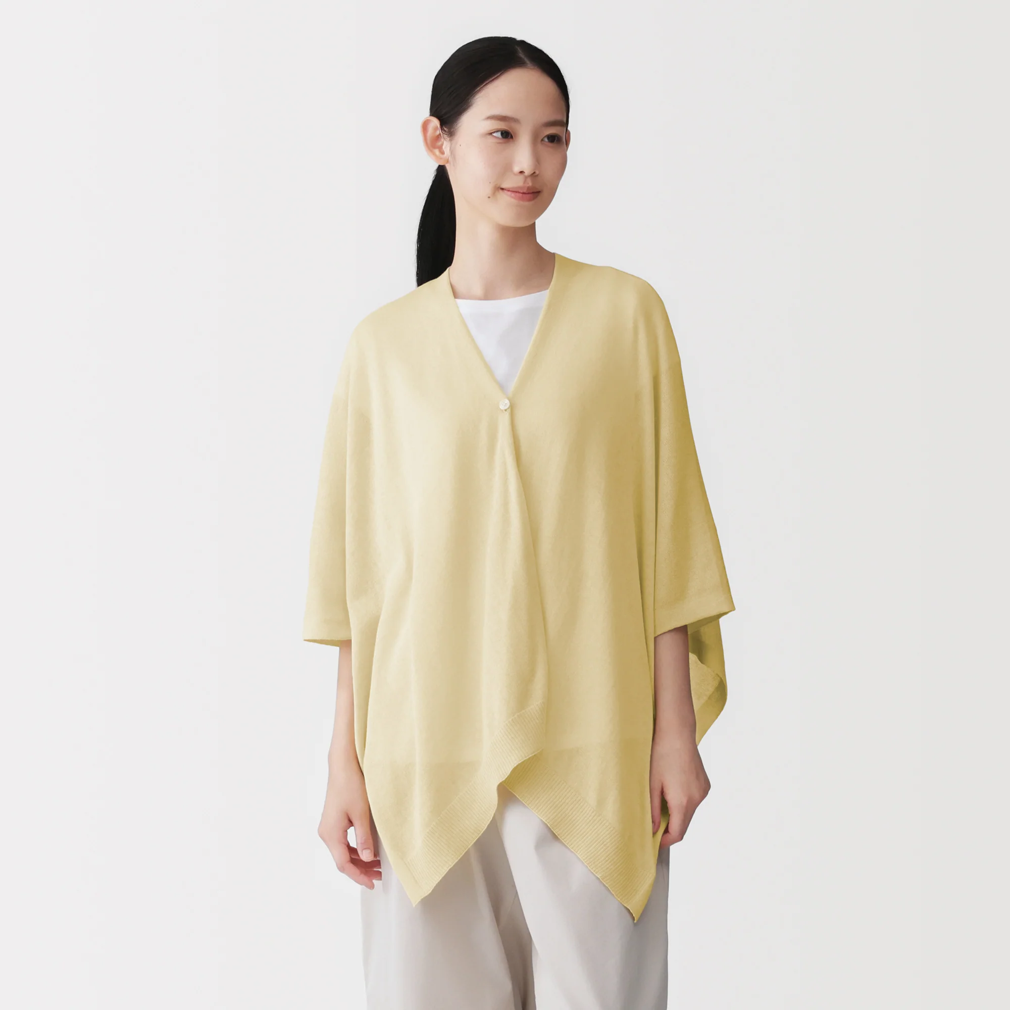 High-Twist Cotton Buttoned Bolero - Image 3