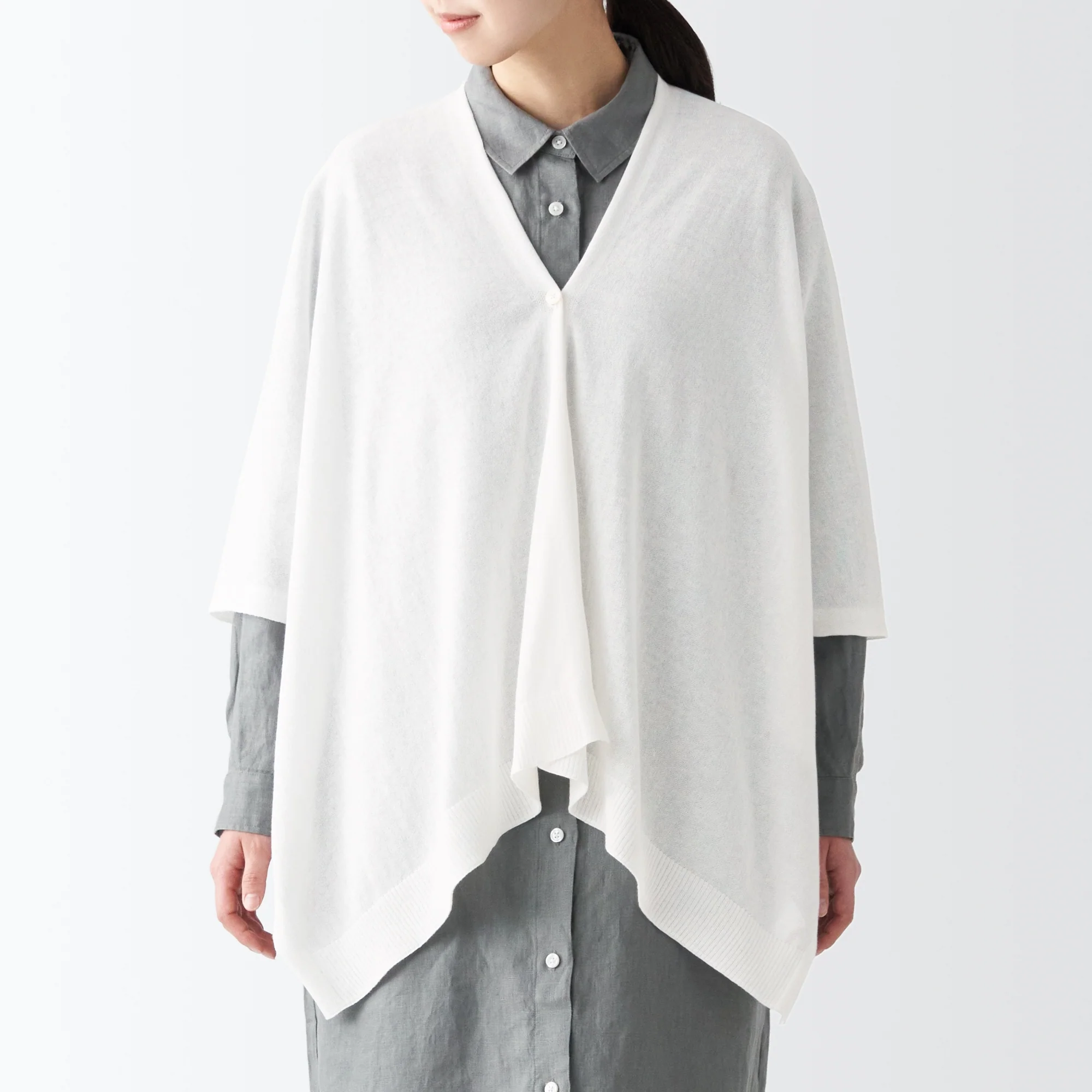 High-Twist Cotton Buttoned Bolero - Image 35