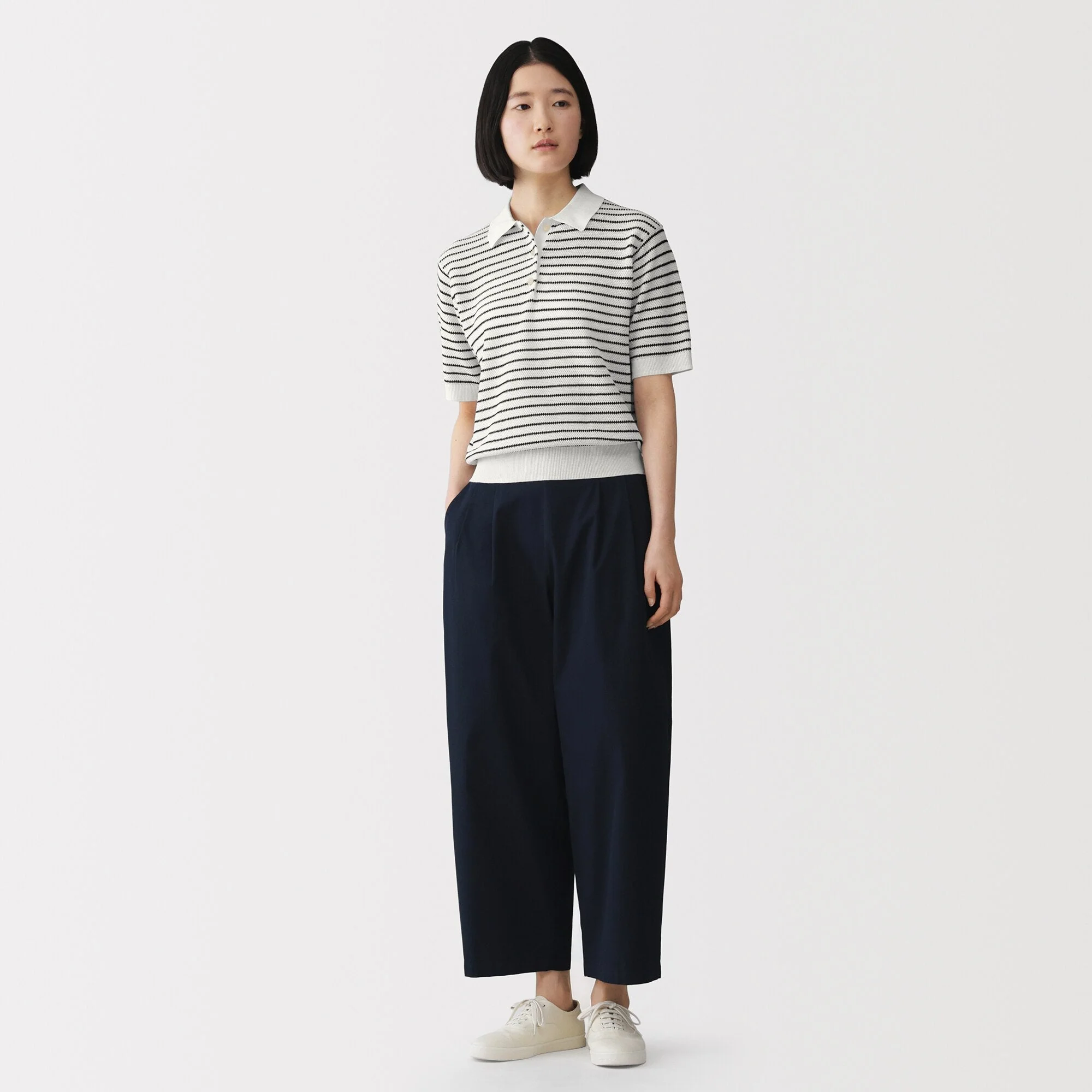 High-Twist Cotton Polo Sweater - Image 11