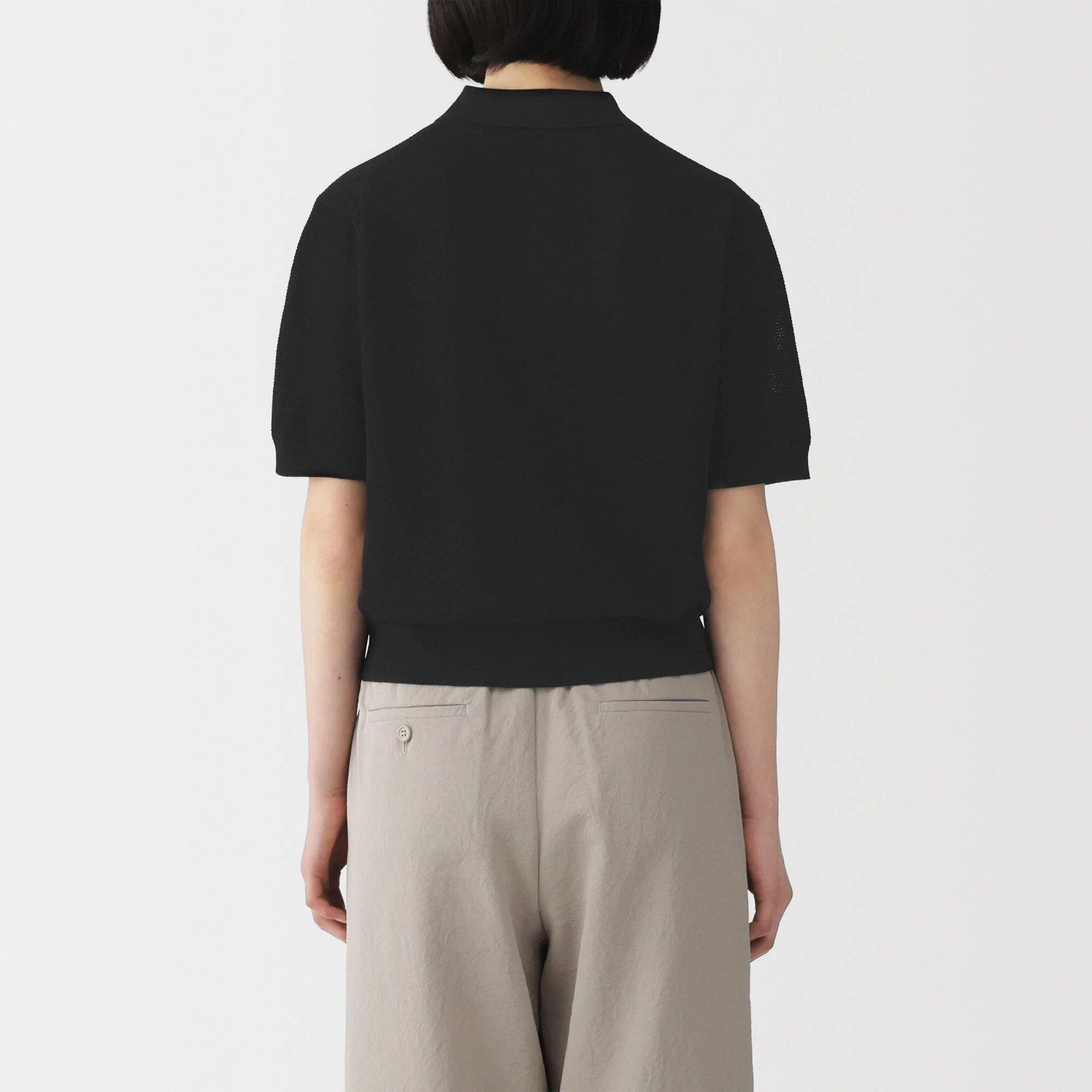 High-Twist Cotton Polo Sweater - Image 20