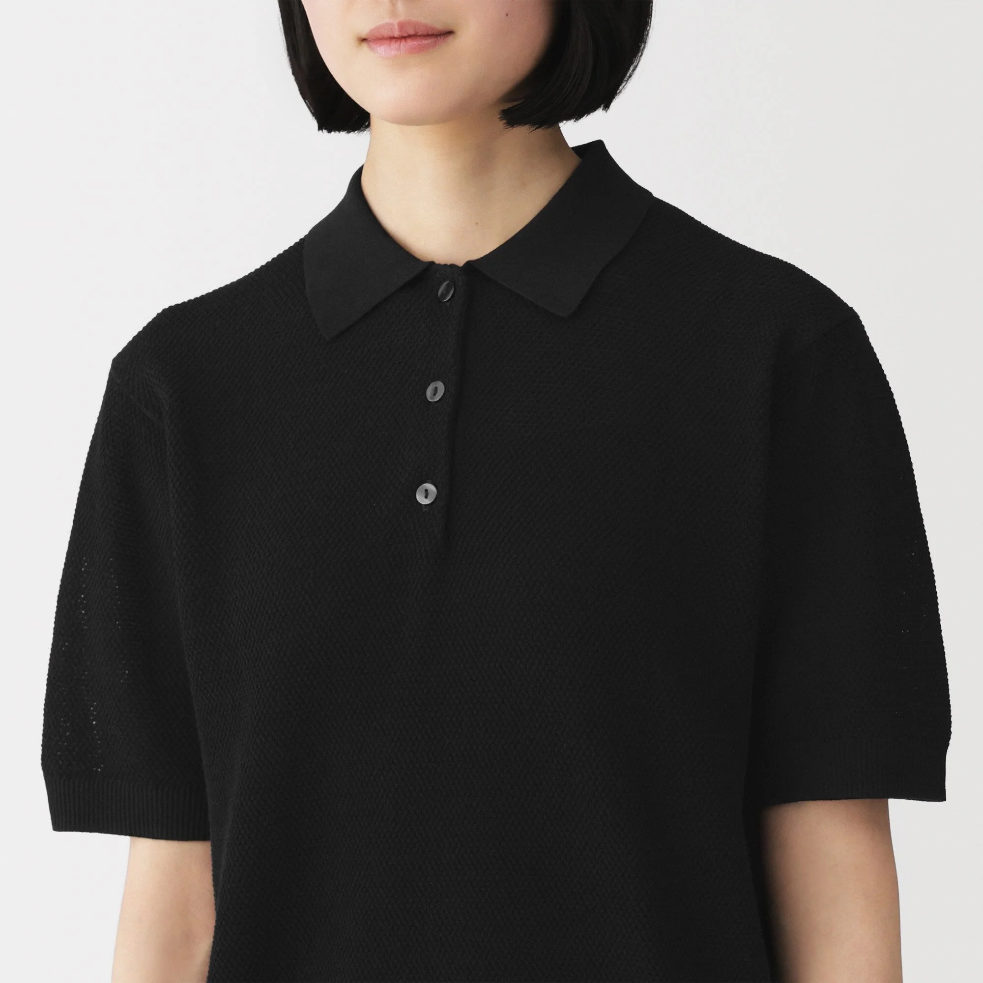 High-Twist Cotton Polo Sweater - Image 21