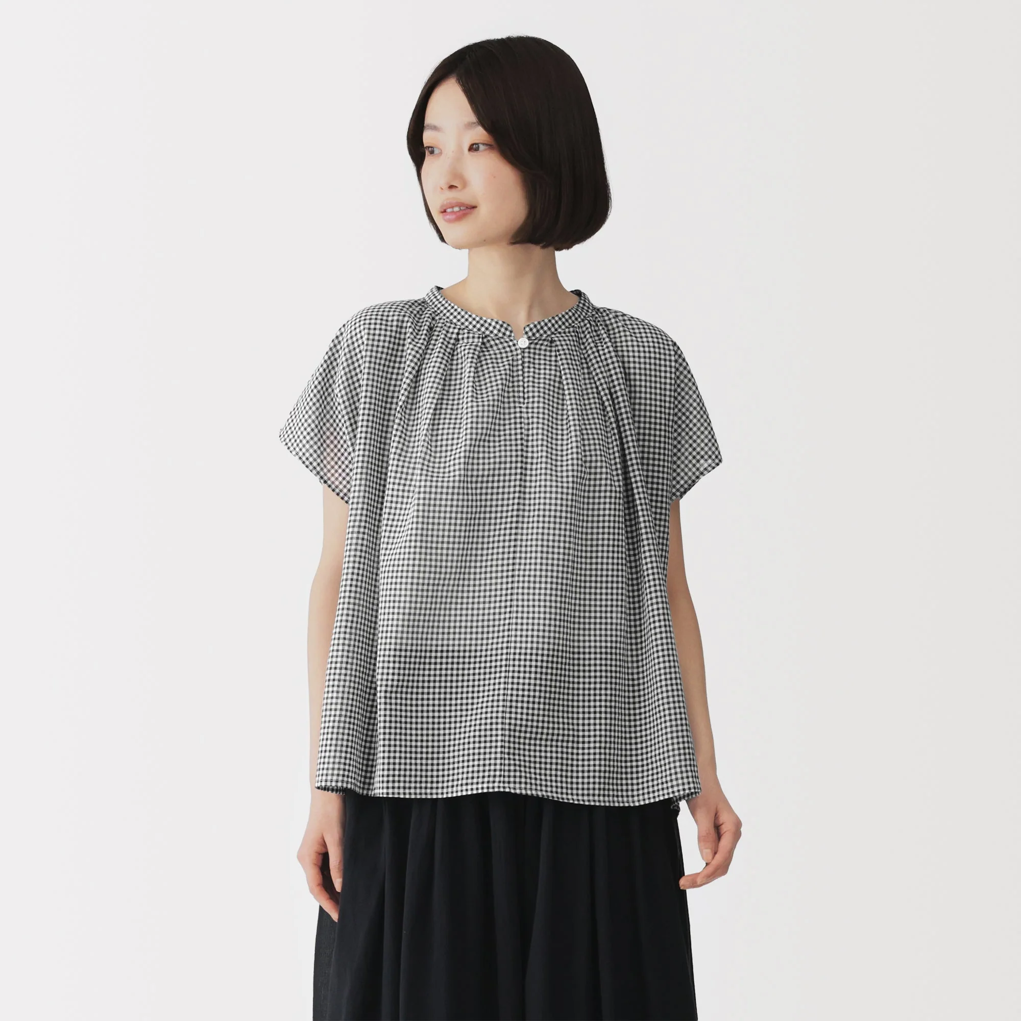 High-Twist Cotton Sheer Blouse - Image 19