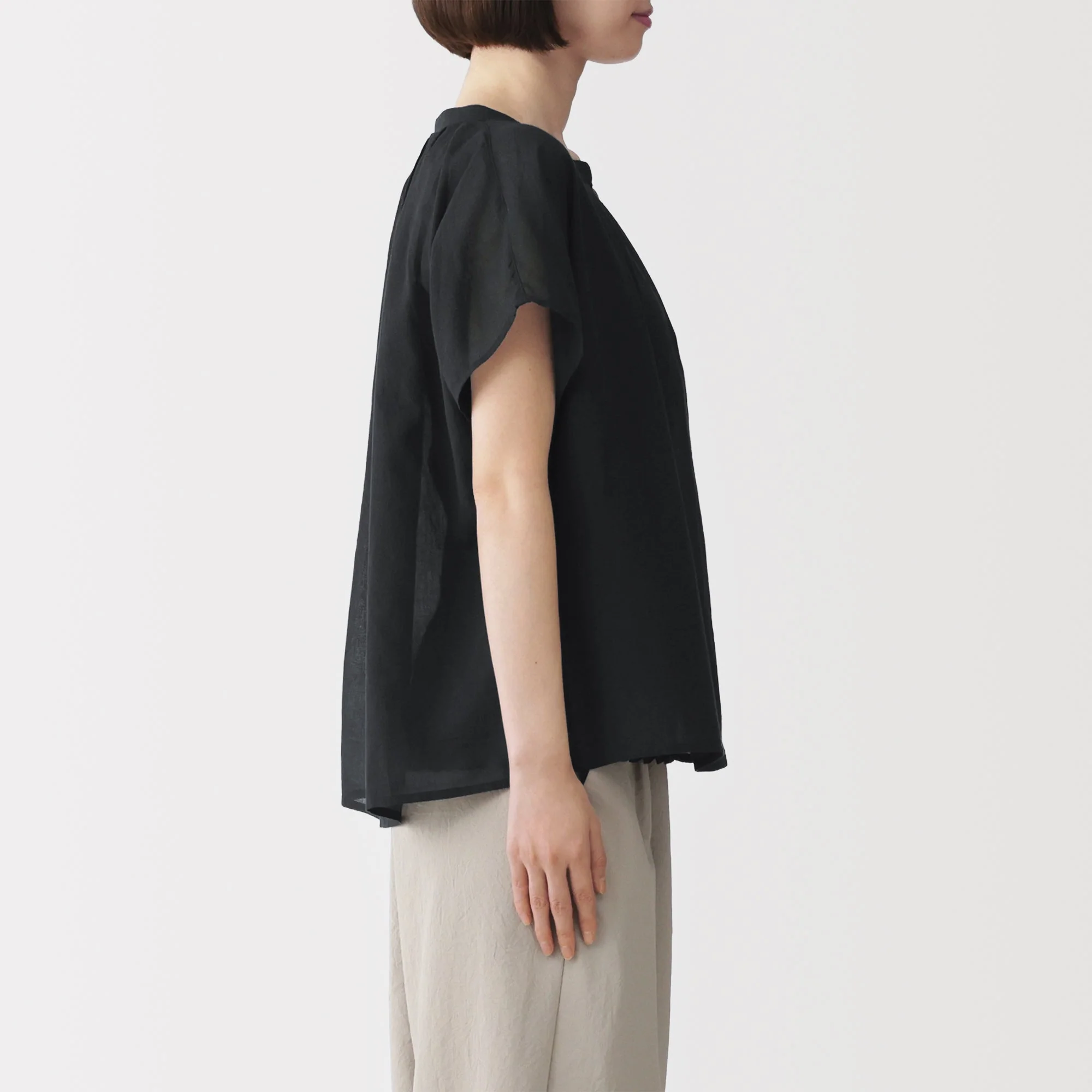 High-Twist Cotton Sheer Blouse - Image 21
