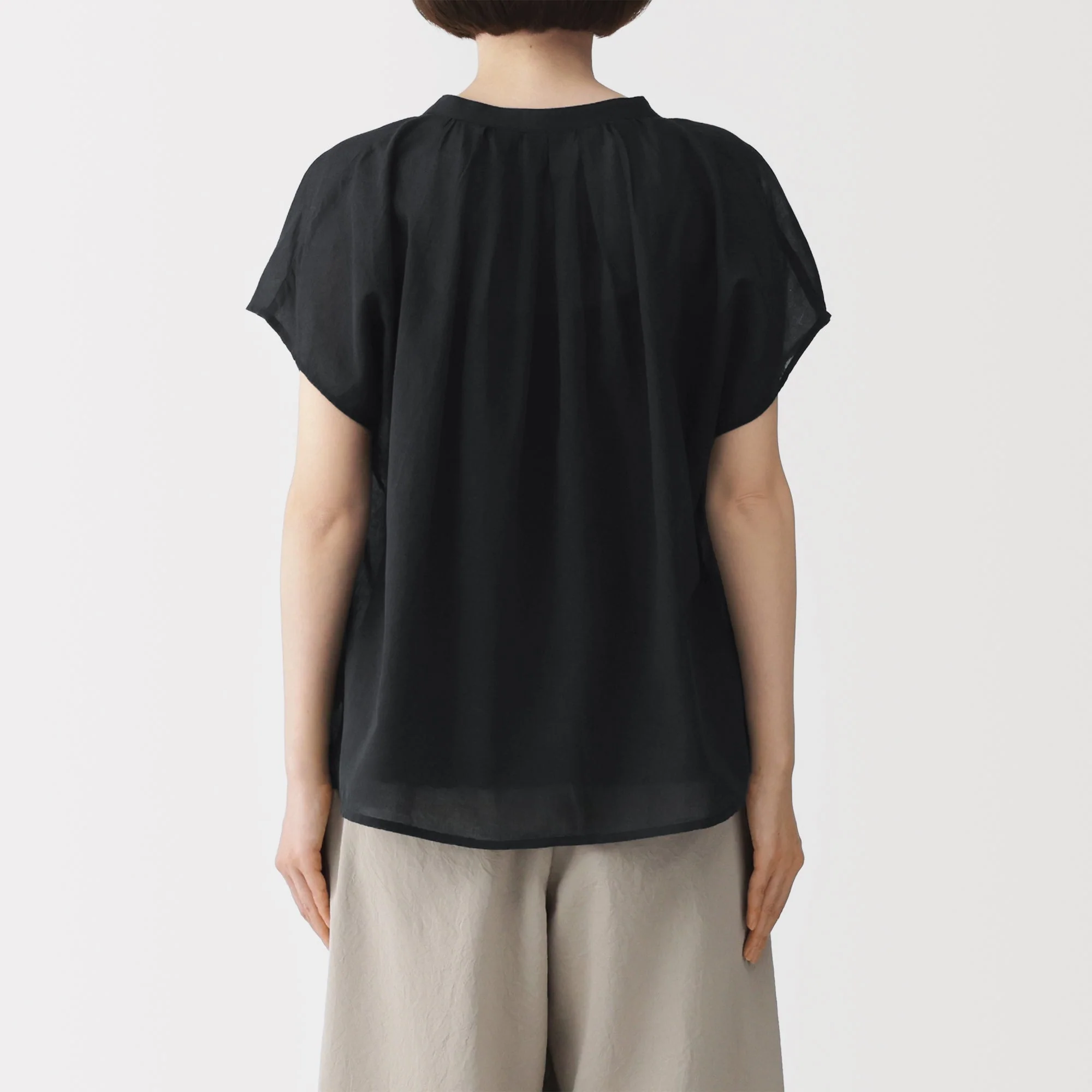 High-Twist Cotton Sheer Blouse - Image 22