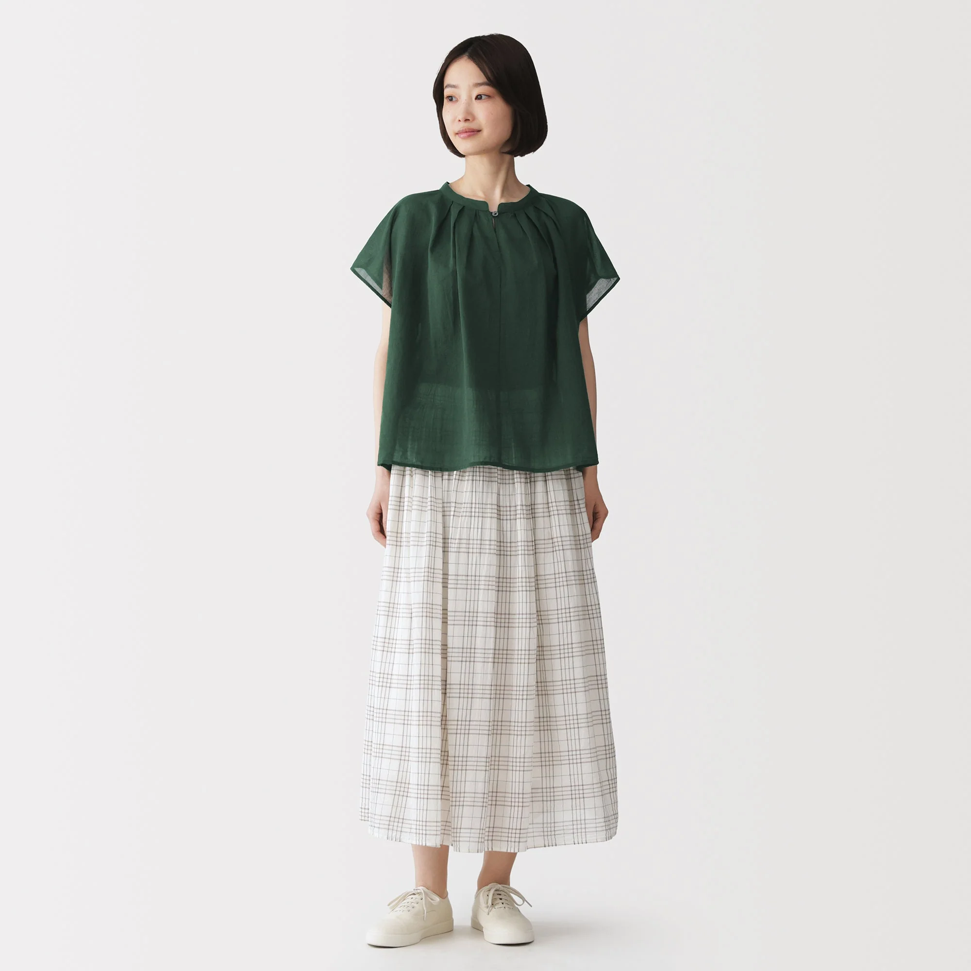 High-Twist Cotton Sheer Blouse - Image 4