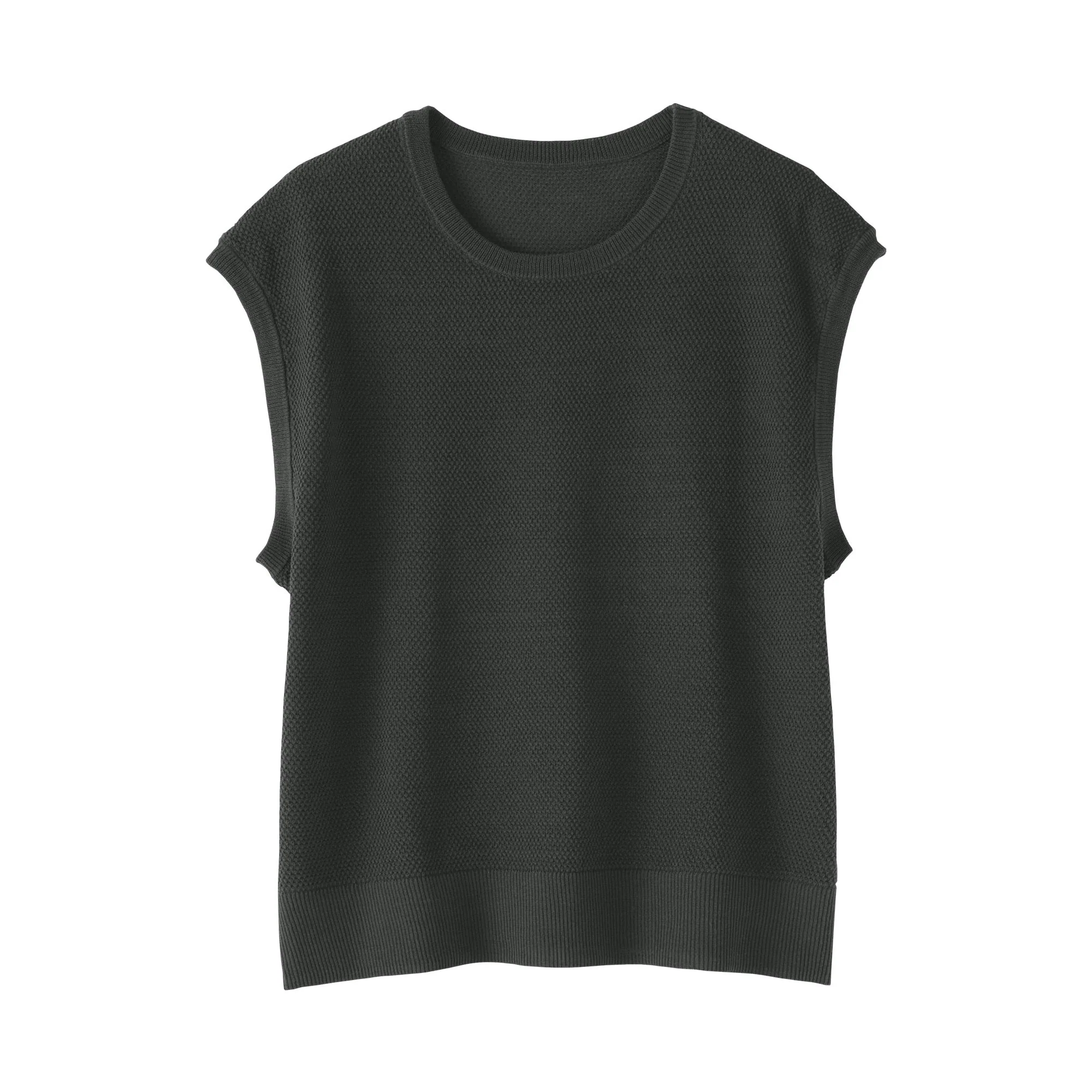 High-Twist Cotton Sleeveless Sweater - Image 16
