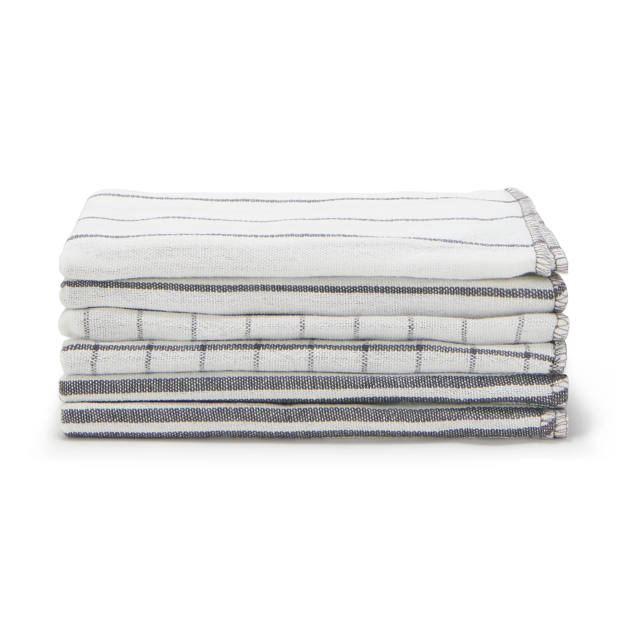 Indian Cotton Kitchen Cloths - Charcoal Grey (6 Pack)
