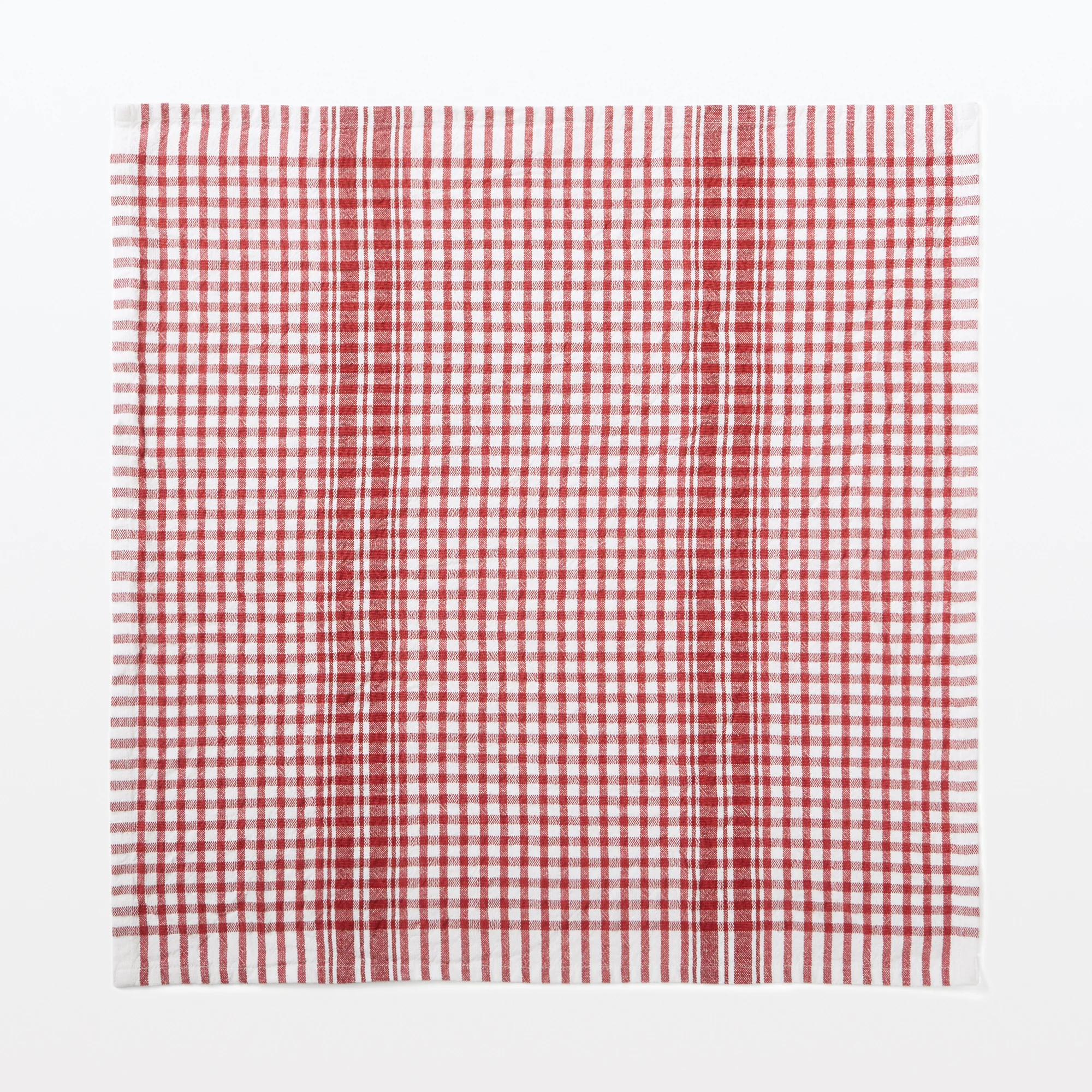 Indian Cotton Multipurpose Cloth - Red Check - Image 3