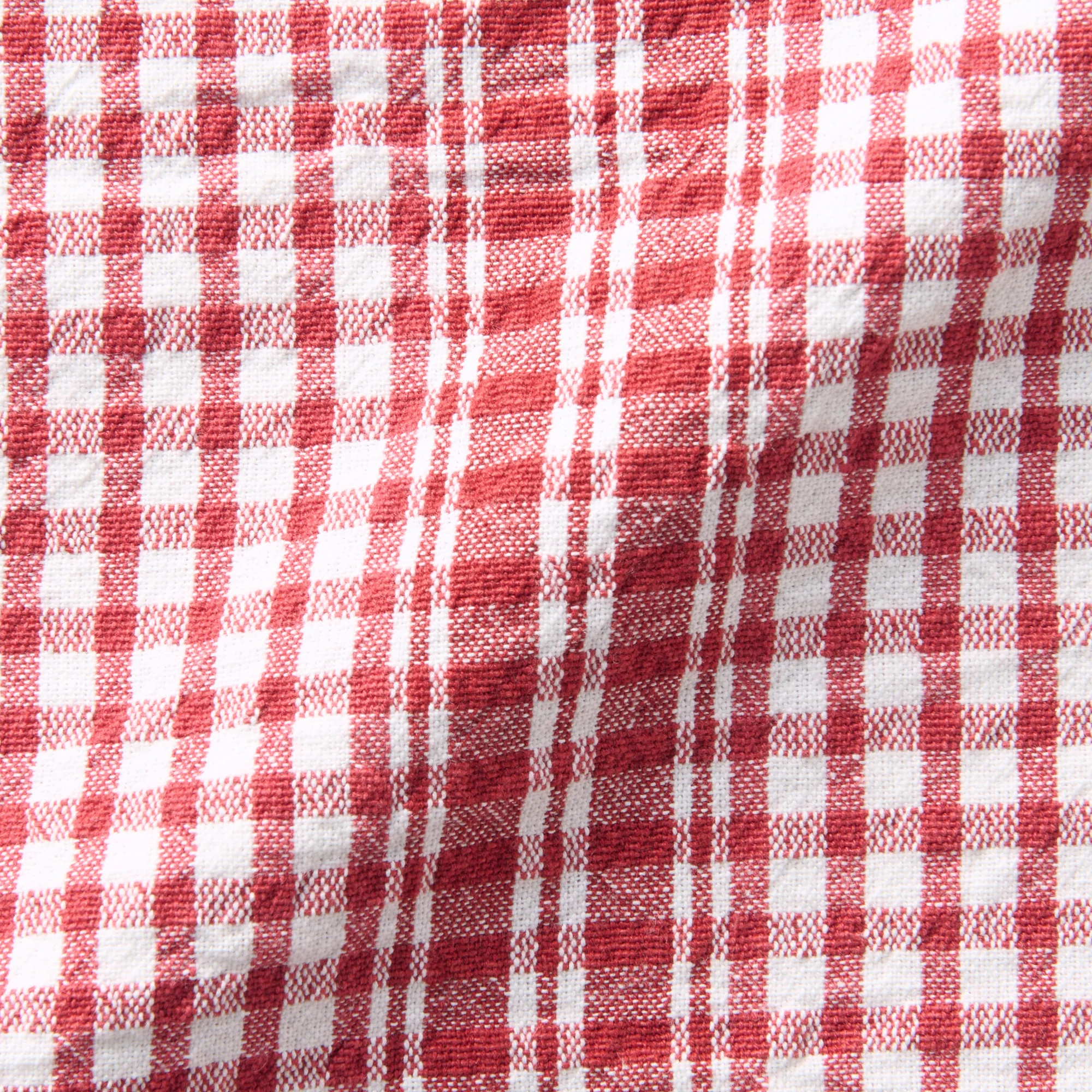 Indian Cotton Multipurpose Cloth - Red Check - Image 4