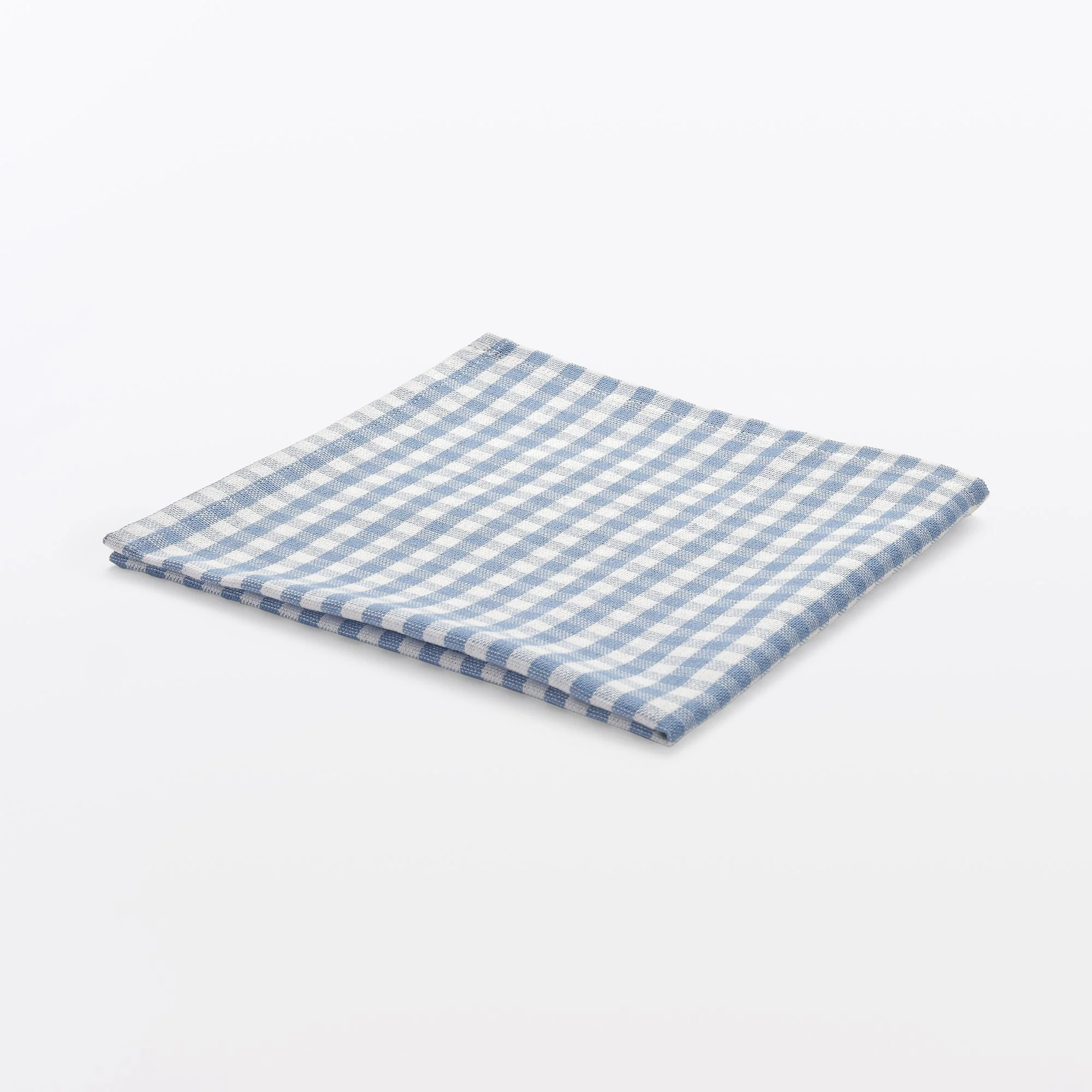 Indian Cotton Napkin - Off-white x Blue - Image 3