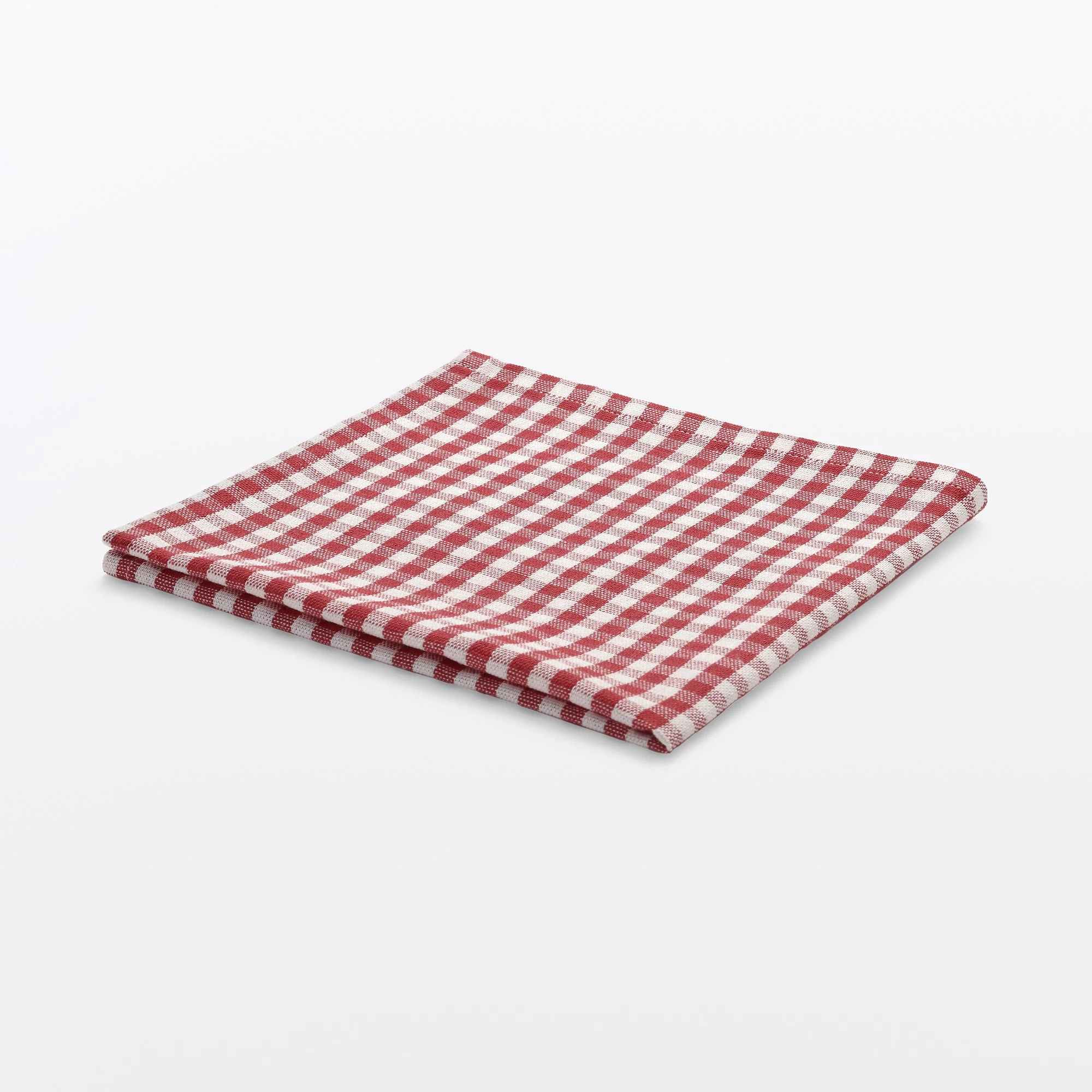 Indian Cotton Napkin - Off-white x Red - Image 3