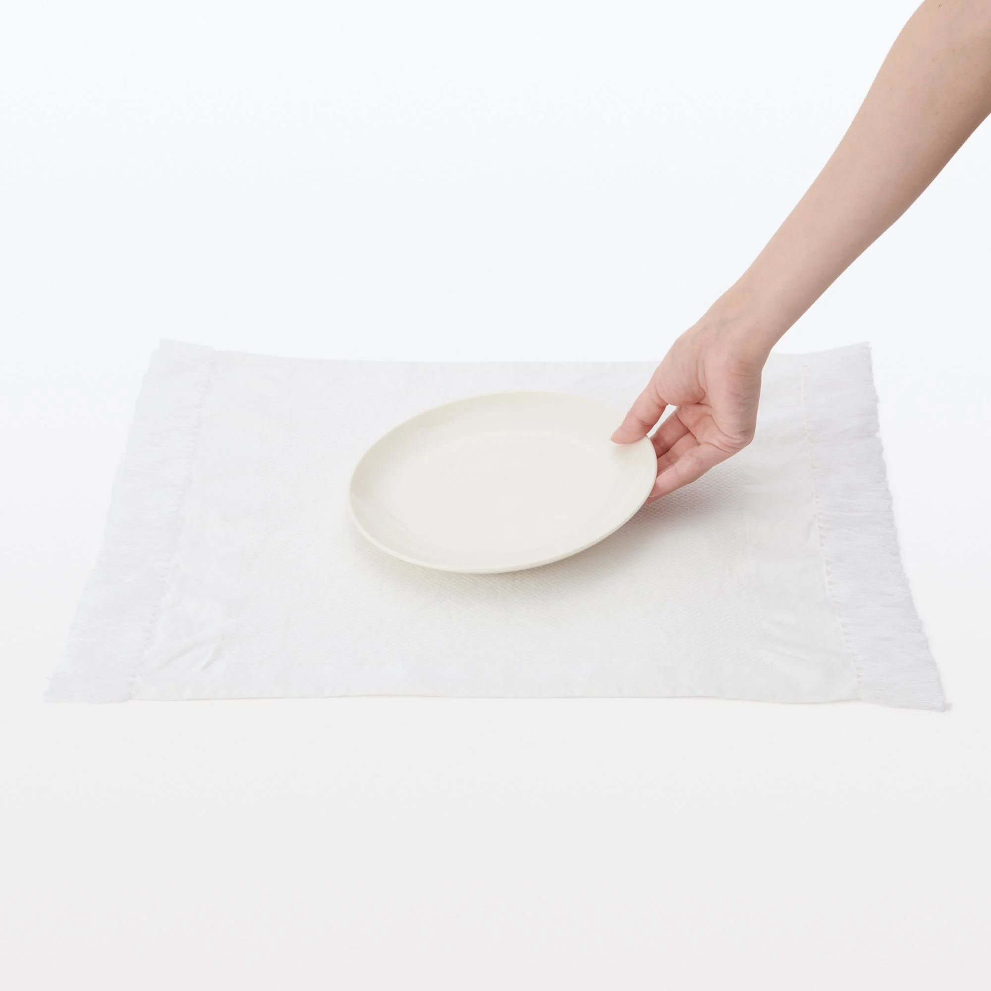 Indian Cotton Placemat With Fringes - Image 3