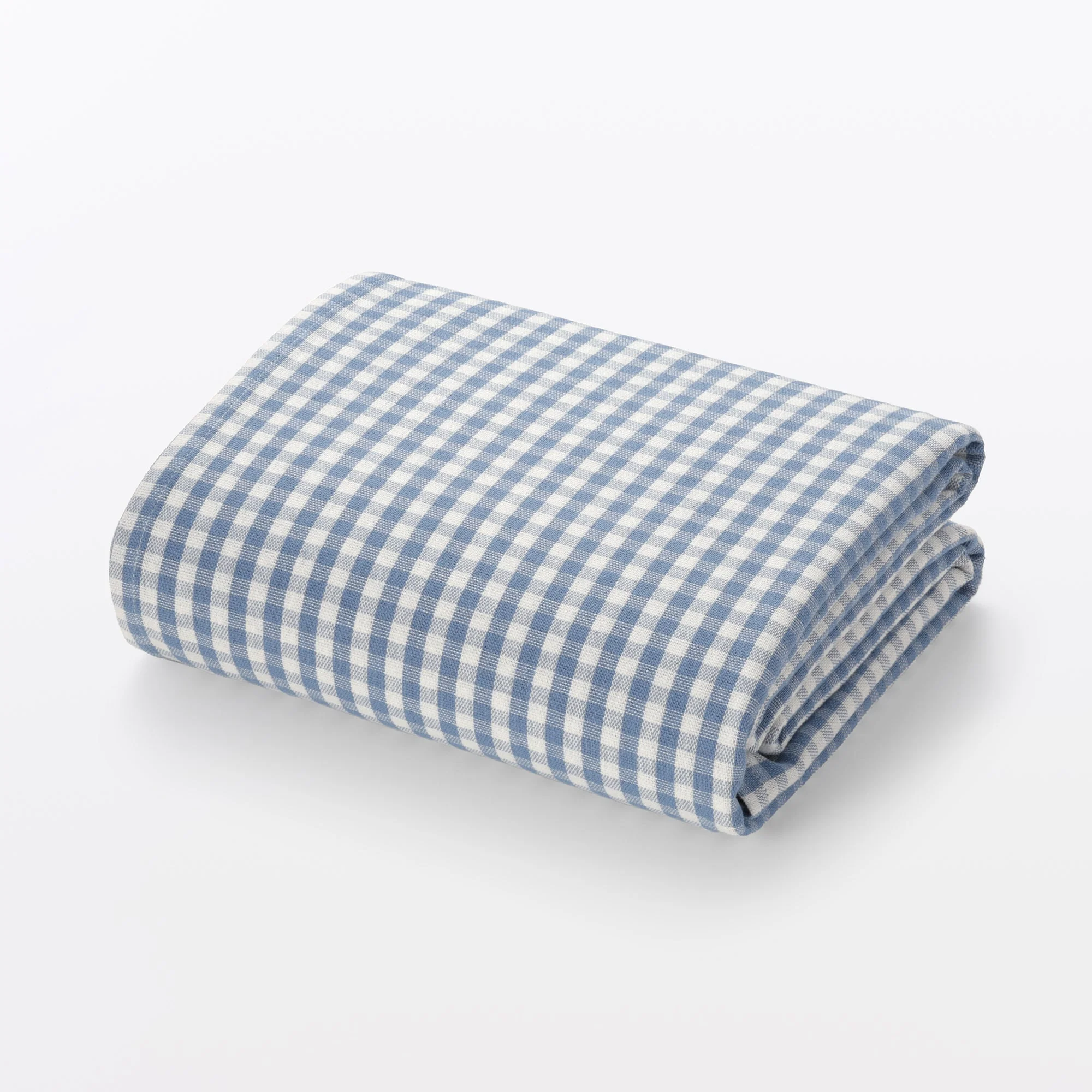 Indian Cotton Tablecloth - Off-white x Blue - Image 2