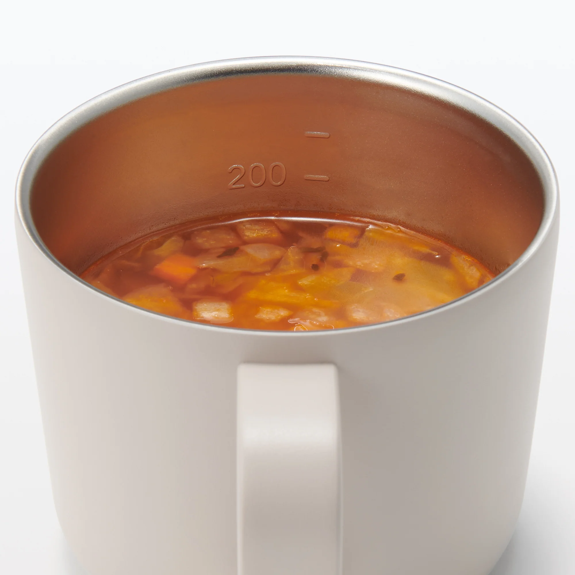 Insulated Travel Mug with Measurements 250 ml - Grey Beige - Image 10