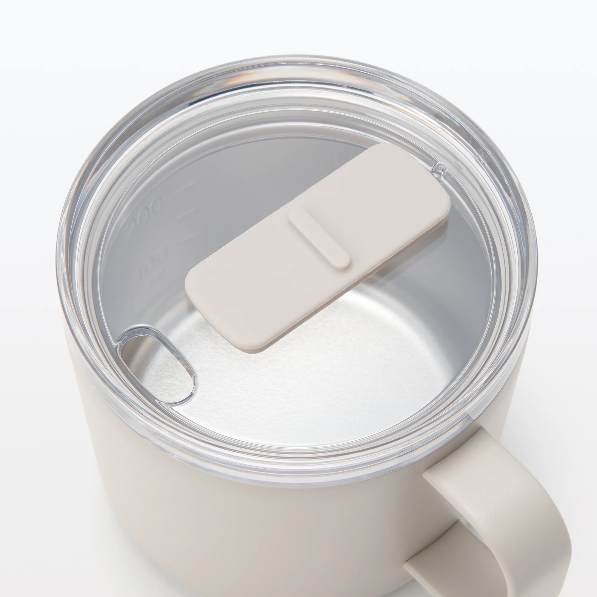 Insulated Travel Mug with Measurements 250 ml - Grey Beige - Image 6