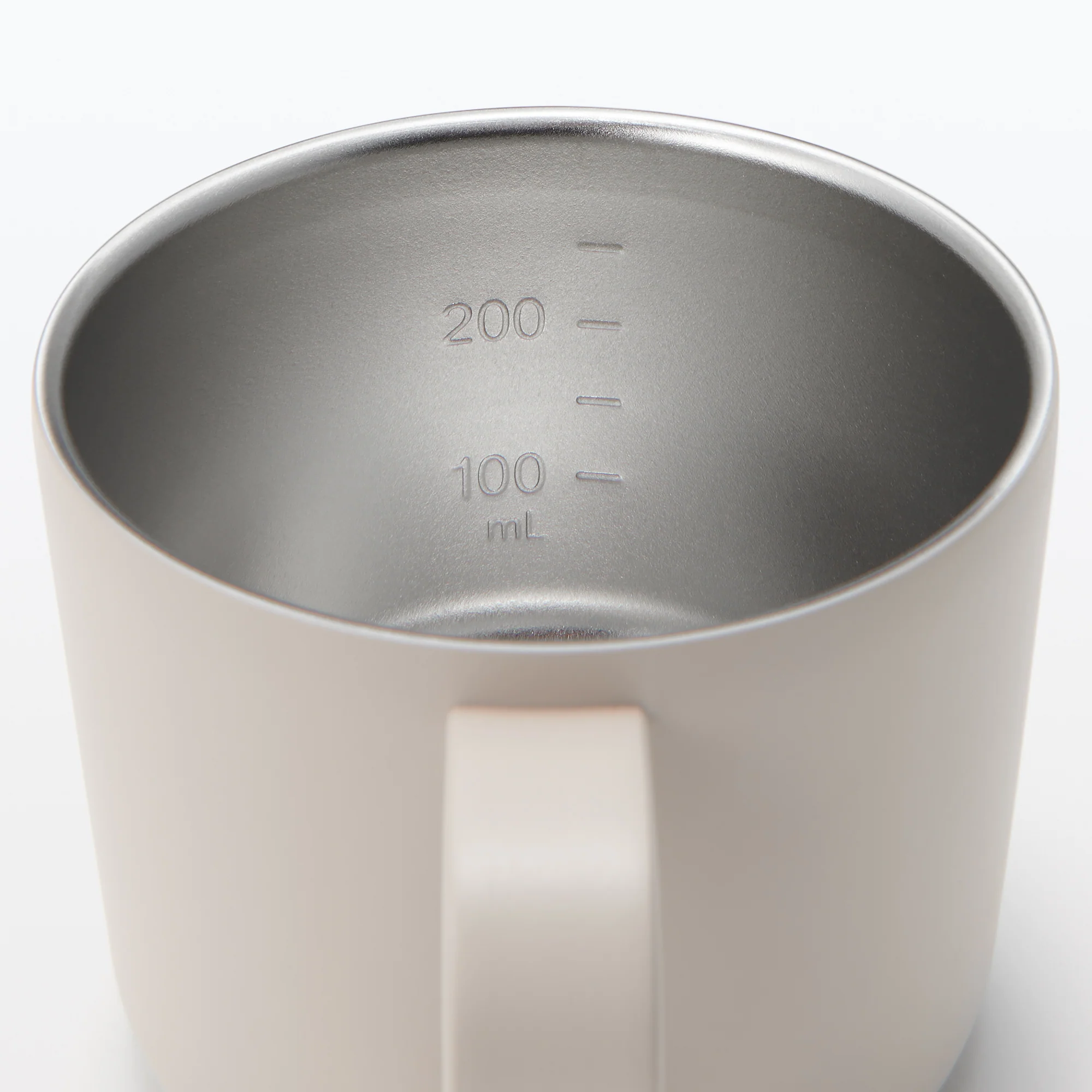 Insulated Travel Mug with Measurements 250 ml - Grey Beige - Image 7