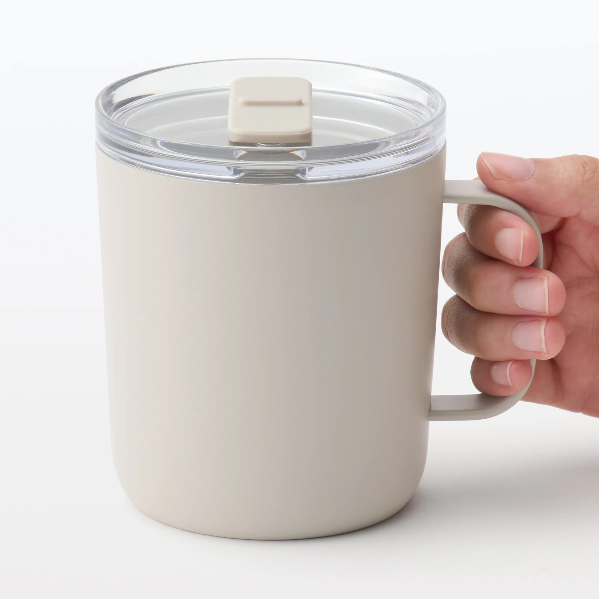 Insulated Travel Mug with Measurements 400 ml - Grey Beige - Image 2