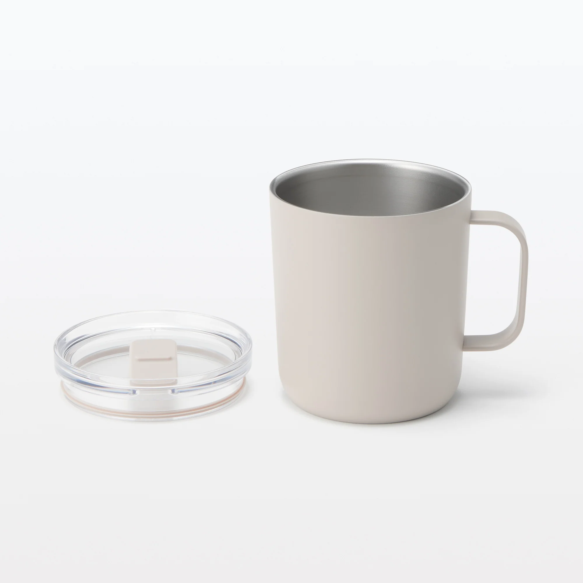 Insulated Travel Mug with Measurements 400 ml - Grey Beige - Image 4