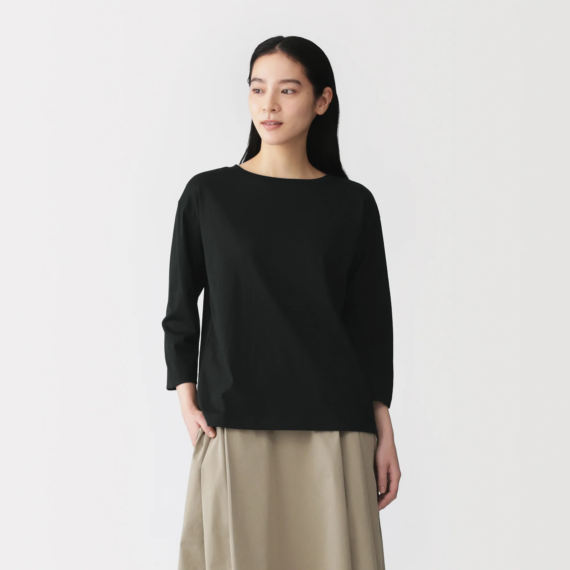 Jersey Boatneck T-Shirt - Image 35