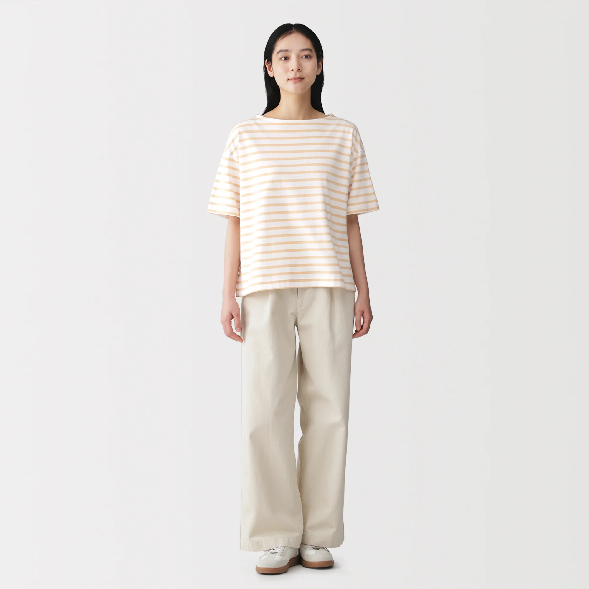 Cotton Jersey Boatneck T-Shirt - Image 20