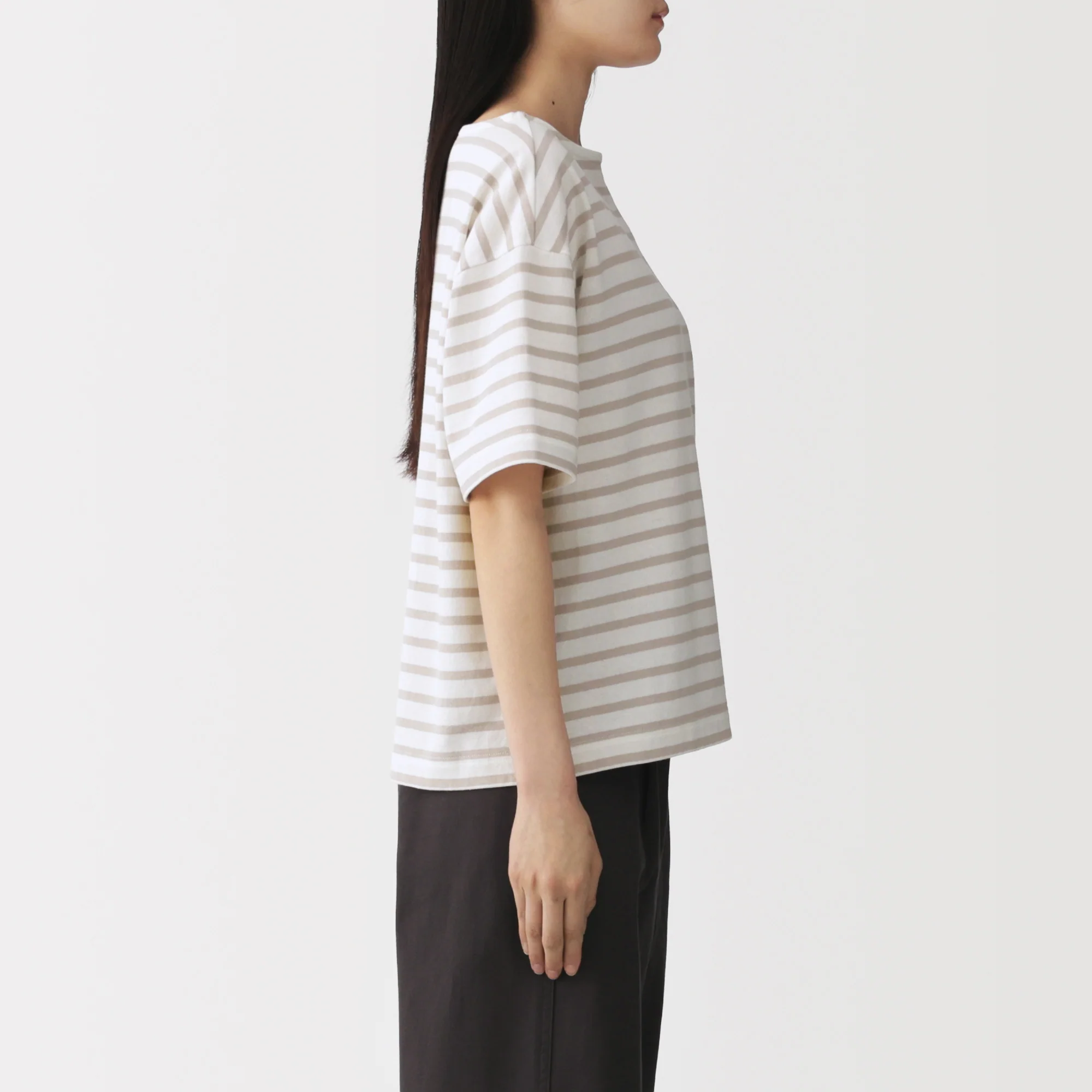 Cotton Jersey Boatneck T-Shirt - Image 21
