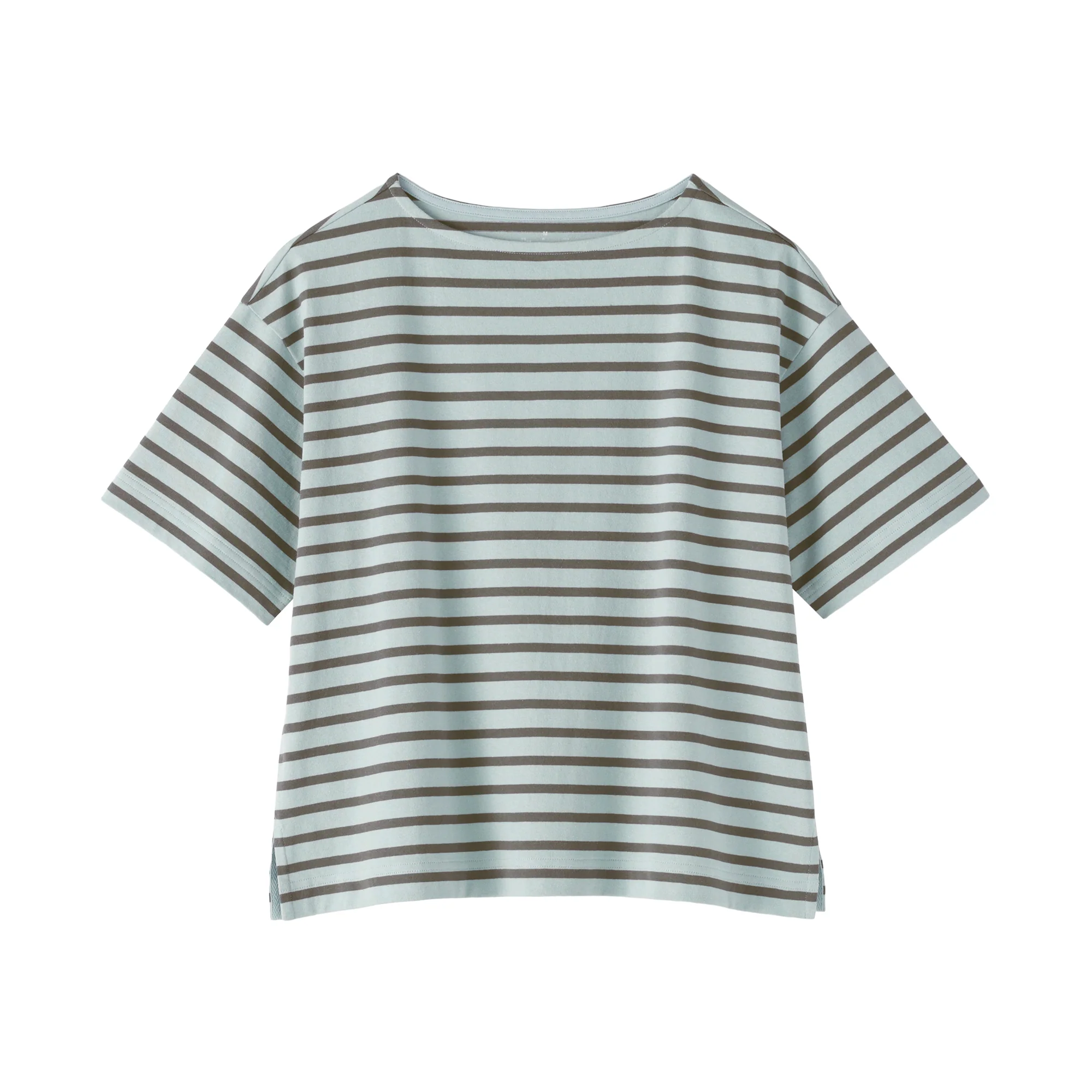Cotton Jersey Boatneck T-Shirt - Image 34