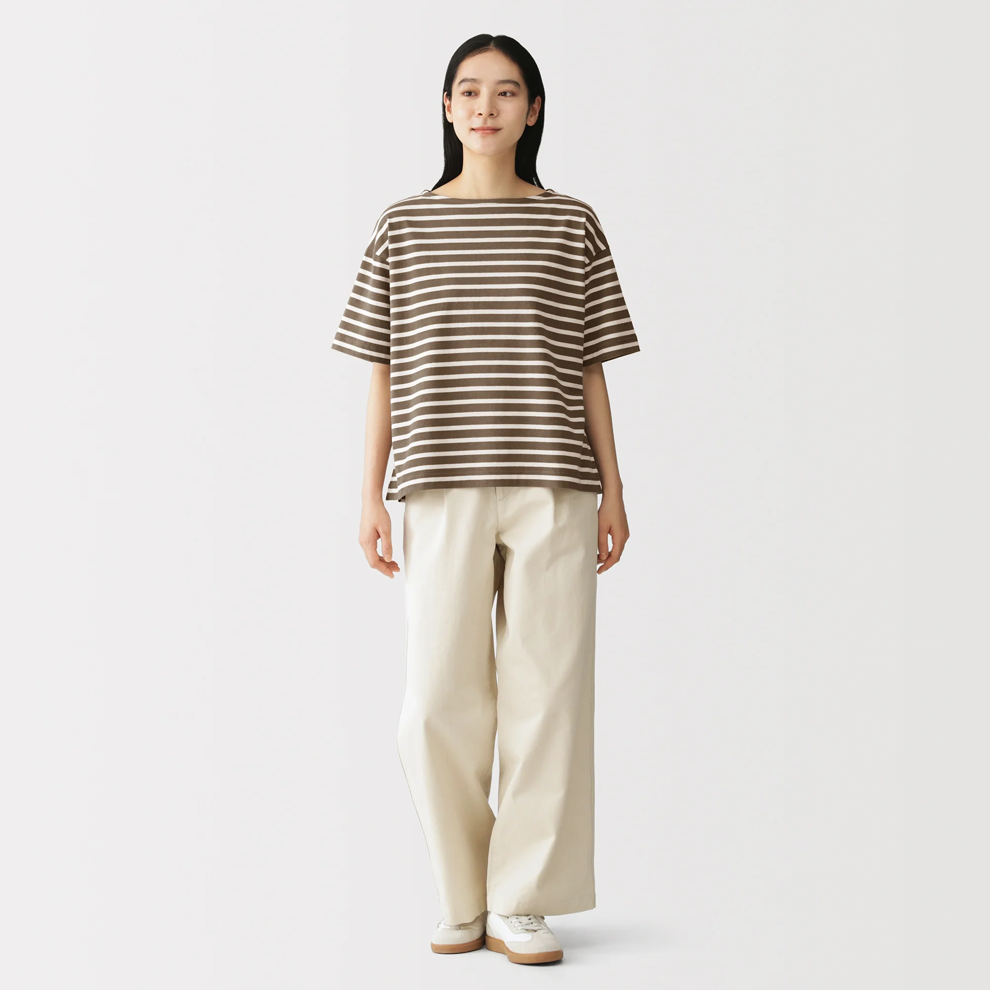 Cotton Jersey Boatneck T-Shirt - Image 44
