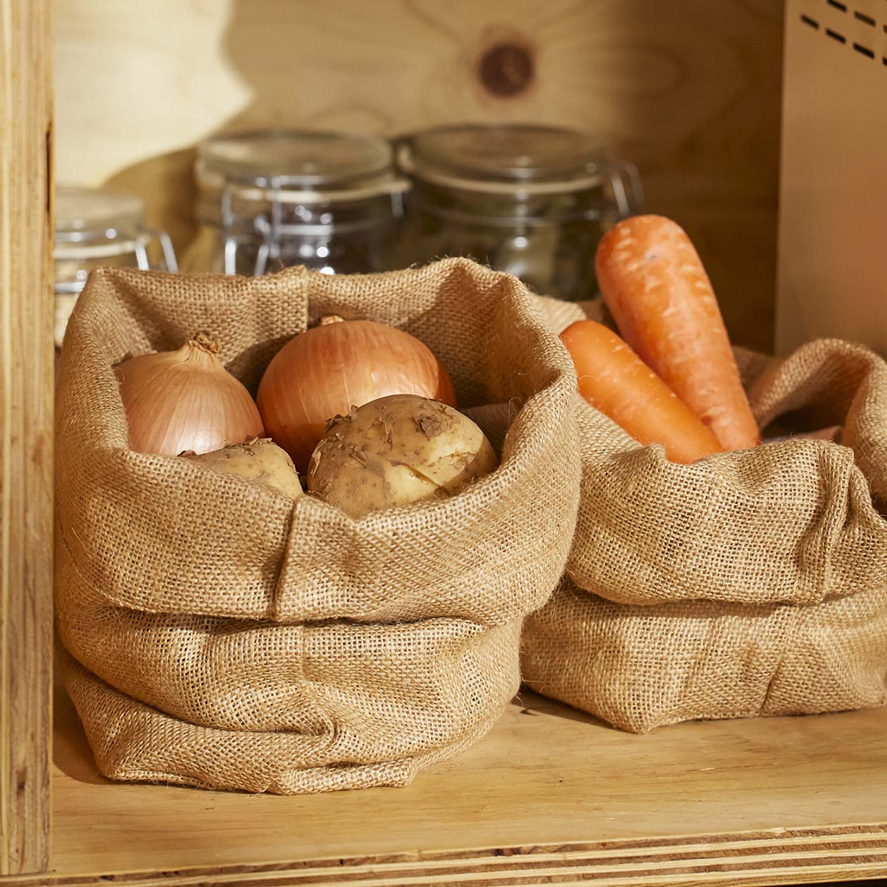 Jute Vegetable Storage Bag - Image 2