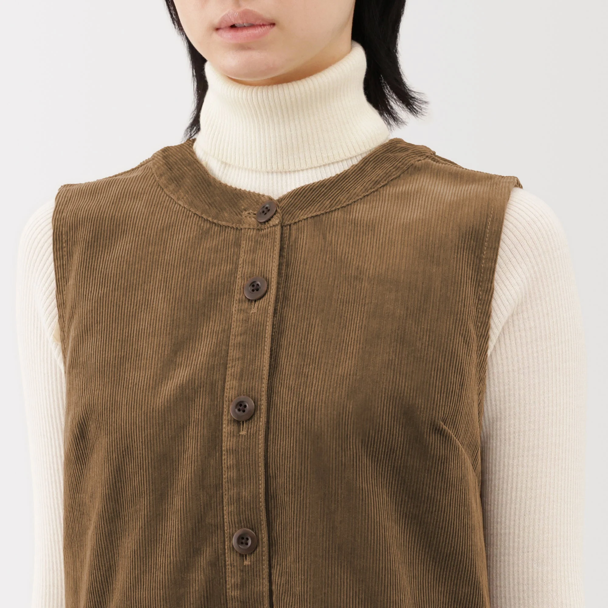 Kapok Blend Corduroy Jumper Dress - Image 15
