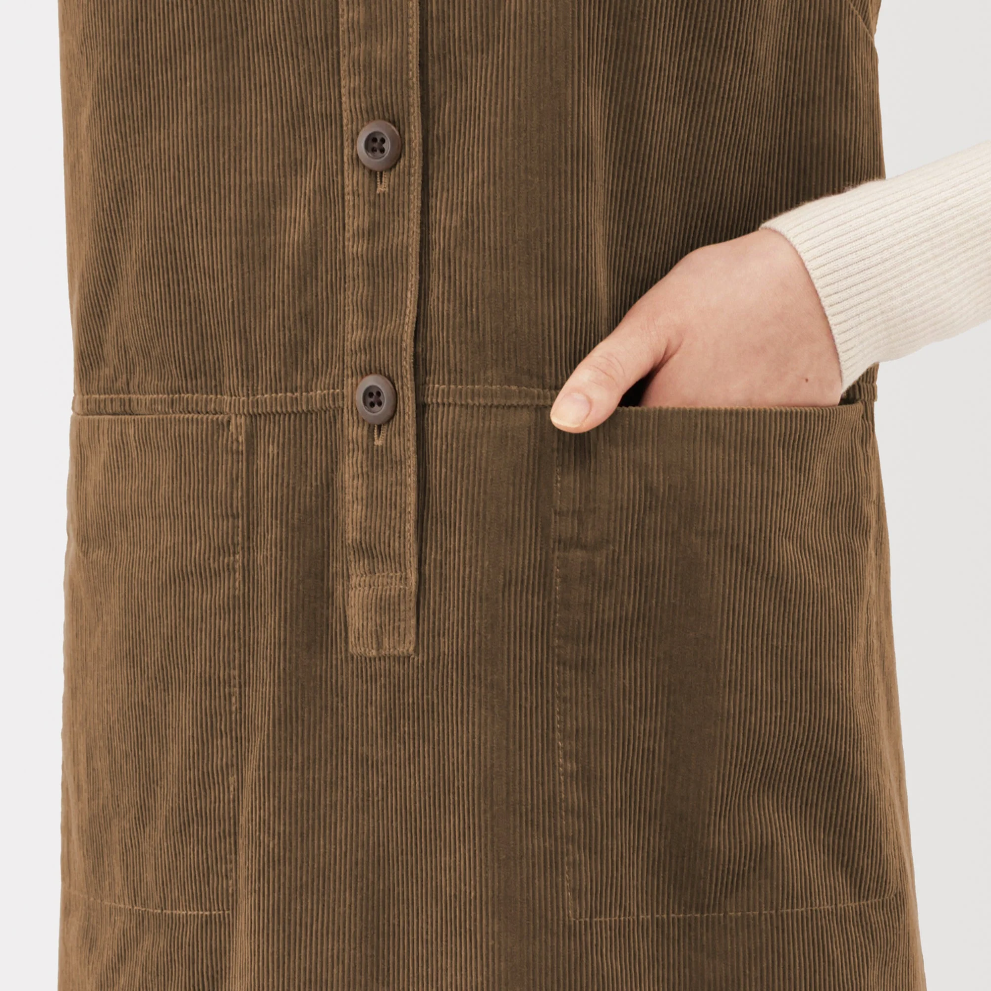 Kapok Blend Corduroy Jumper Dress - Image 24