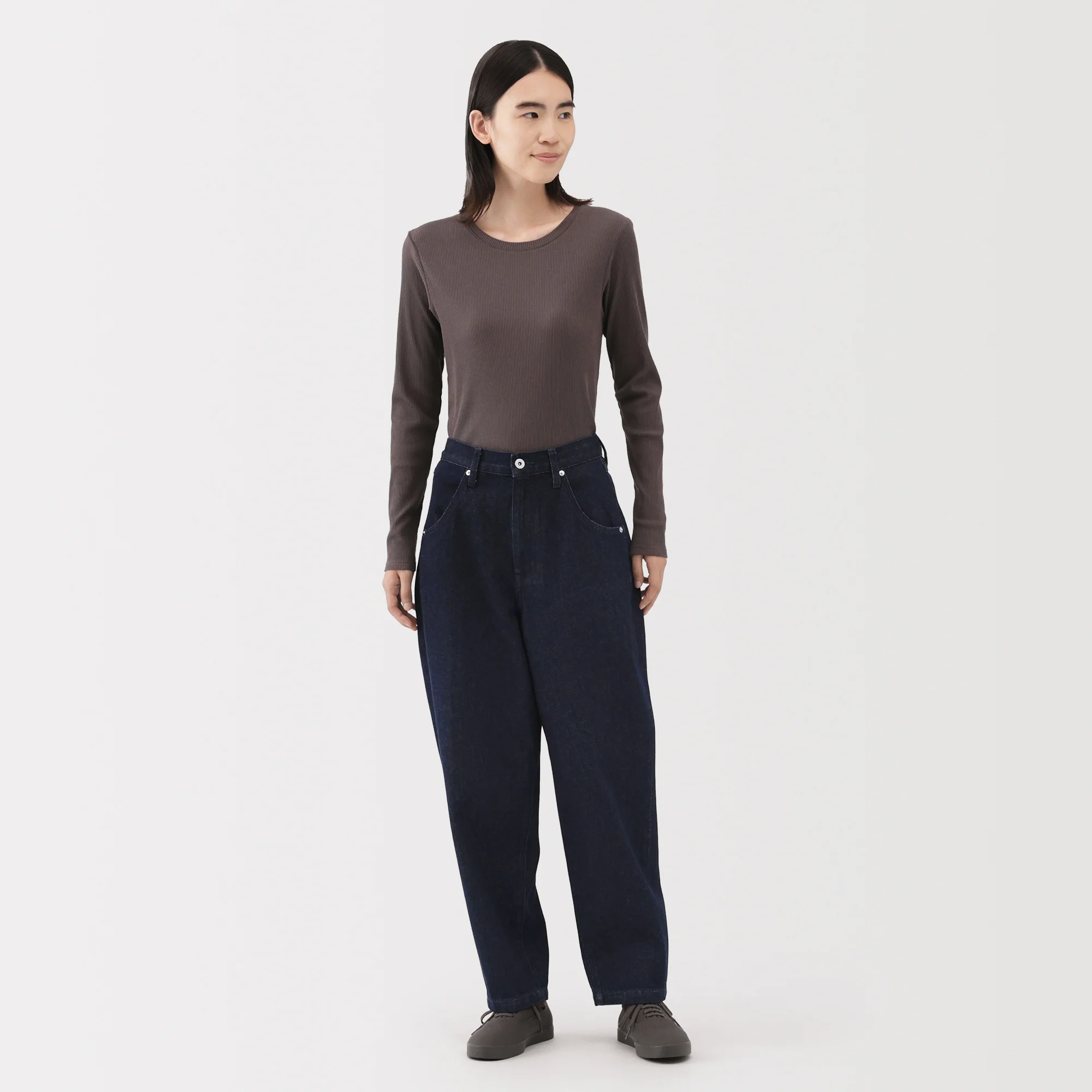 Kapok Blend Denim Barrel Pants - Image 13