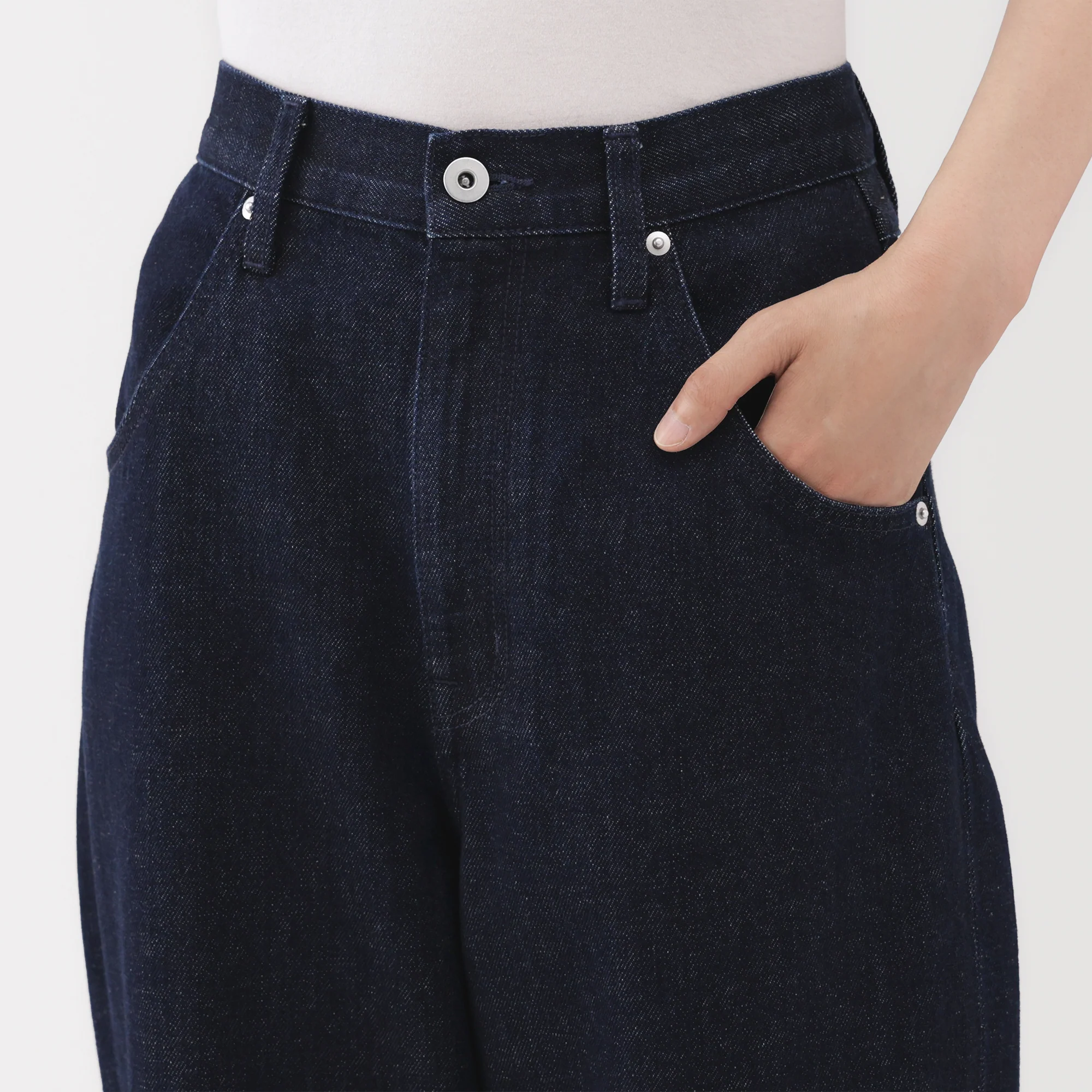 Kapok Blend Denim Barrel Pants - Image 16
