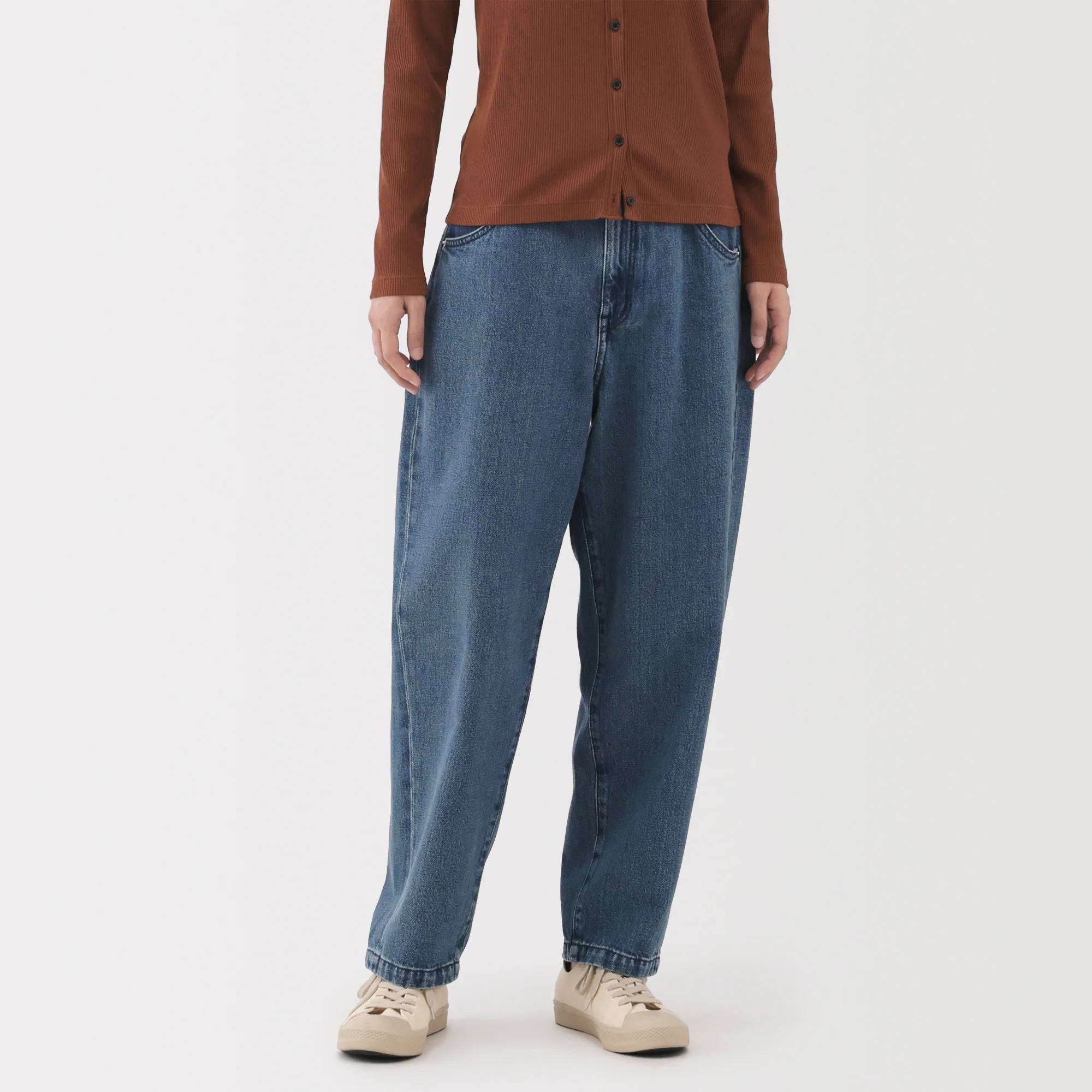 Kapok Blend Denim Barrel Pants - Image 3