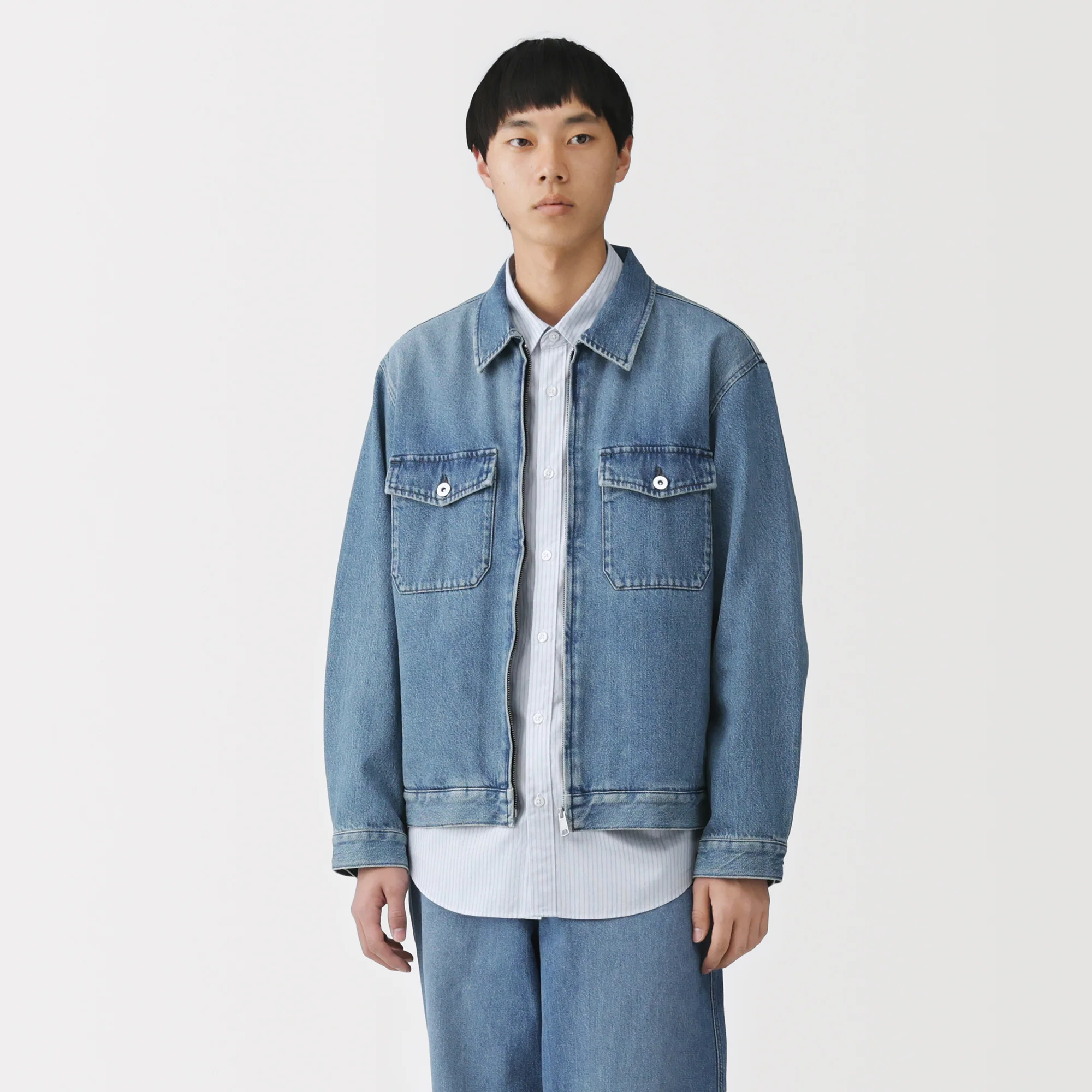 Kapok Blend Denim Blouson - Image 3