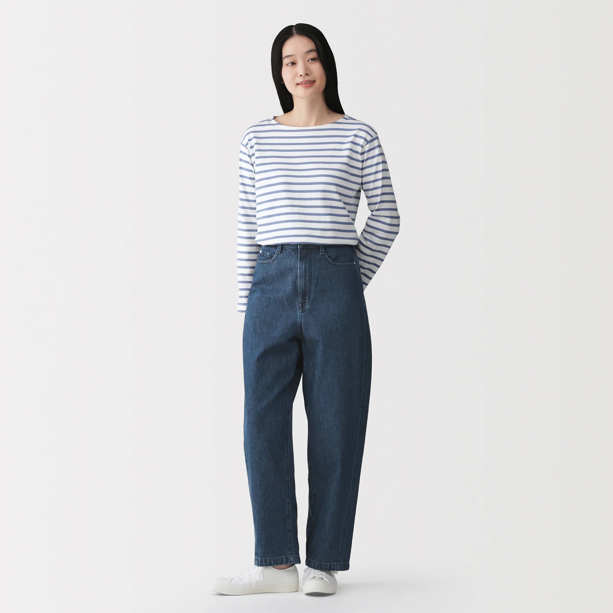Kapok Blend Denim Cocoon Pants - Image 13