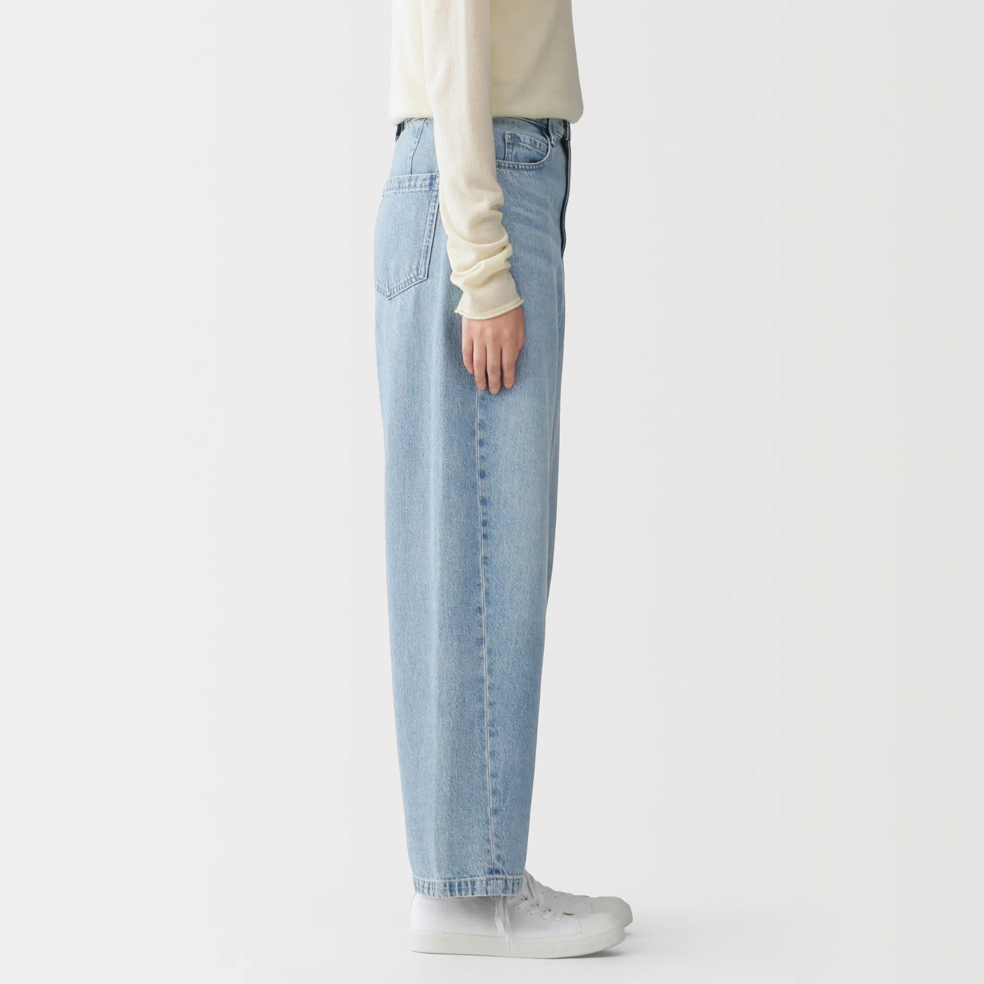 Kapok Blend Denim Cocoon Pants - Image 14