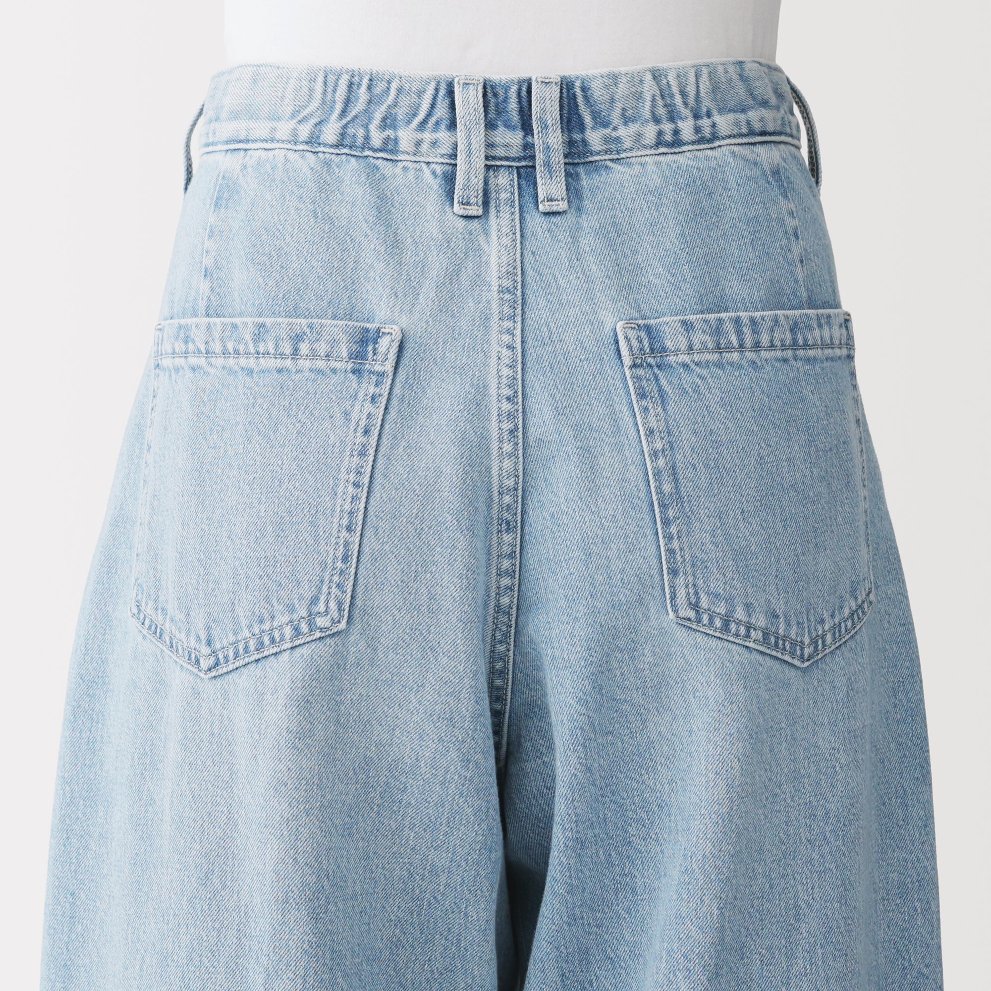 Kapok Blend Denim Cocoon Pants - Image 17