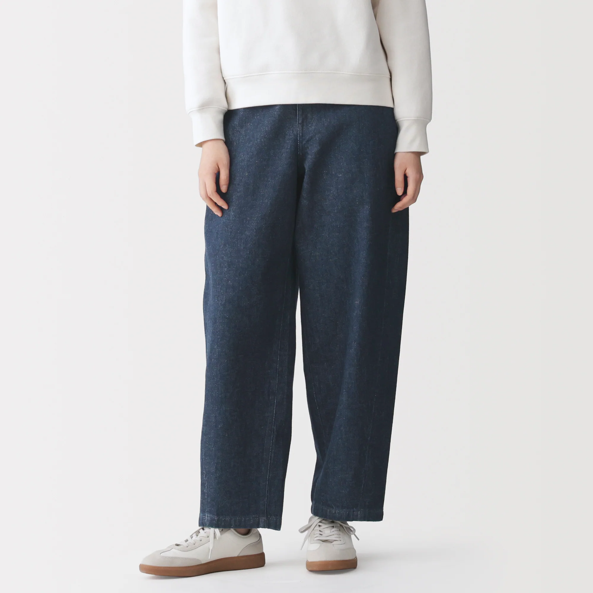 Kapok Blend Denim Cocoon Pants - Image 21