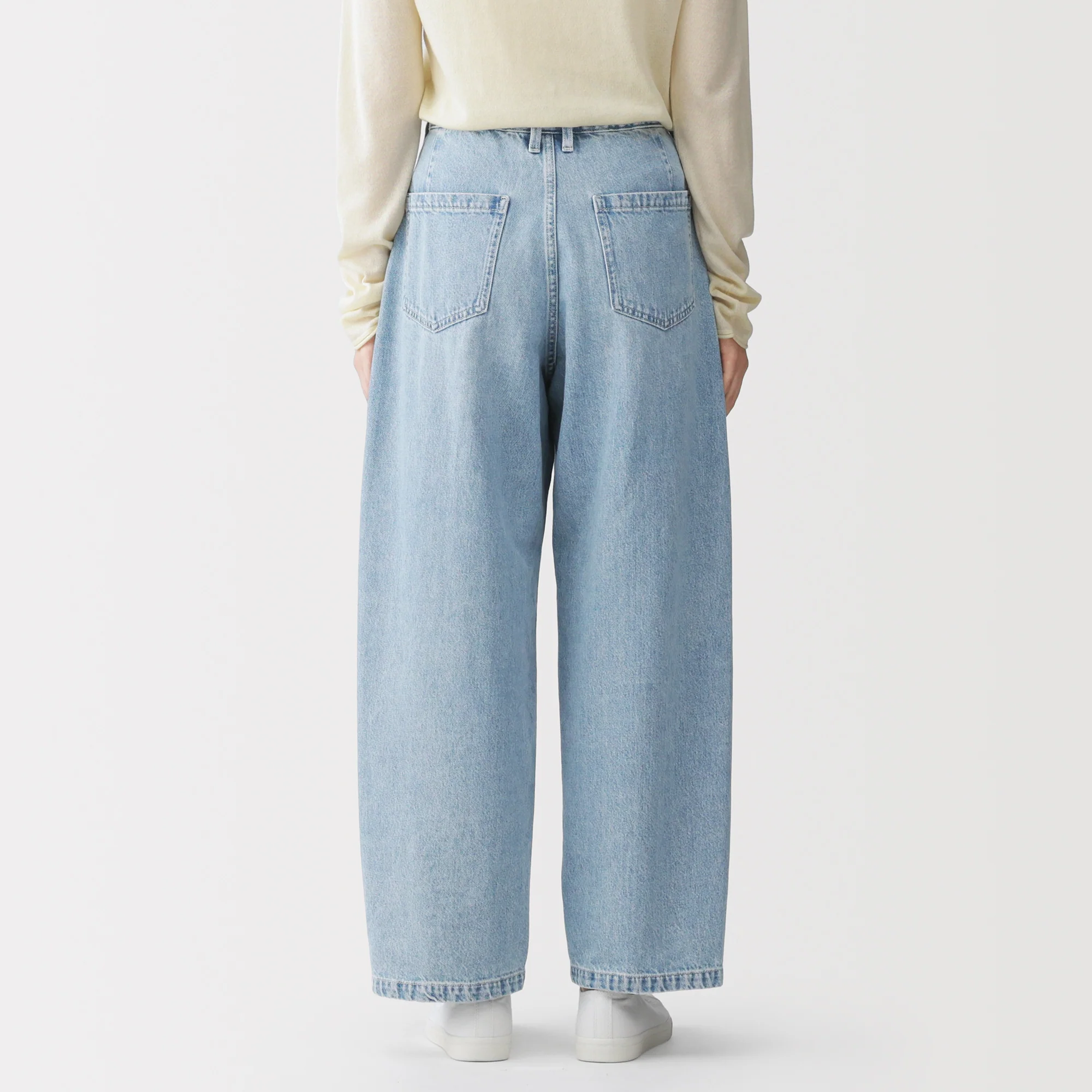 Kapok Blend Denim Cocoon Pants - Image 6