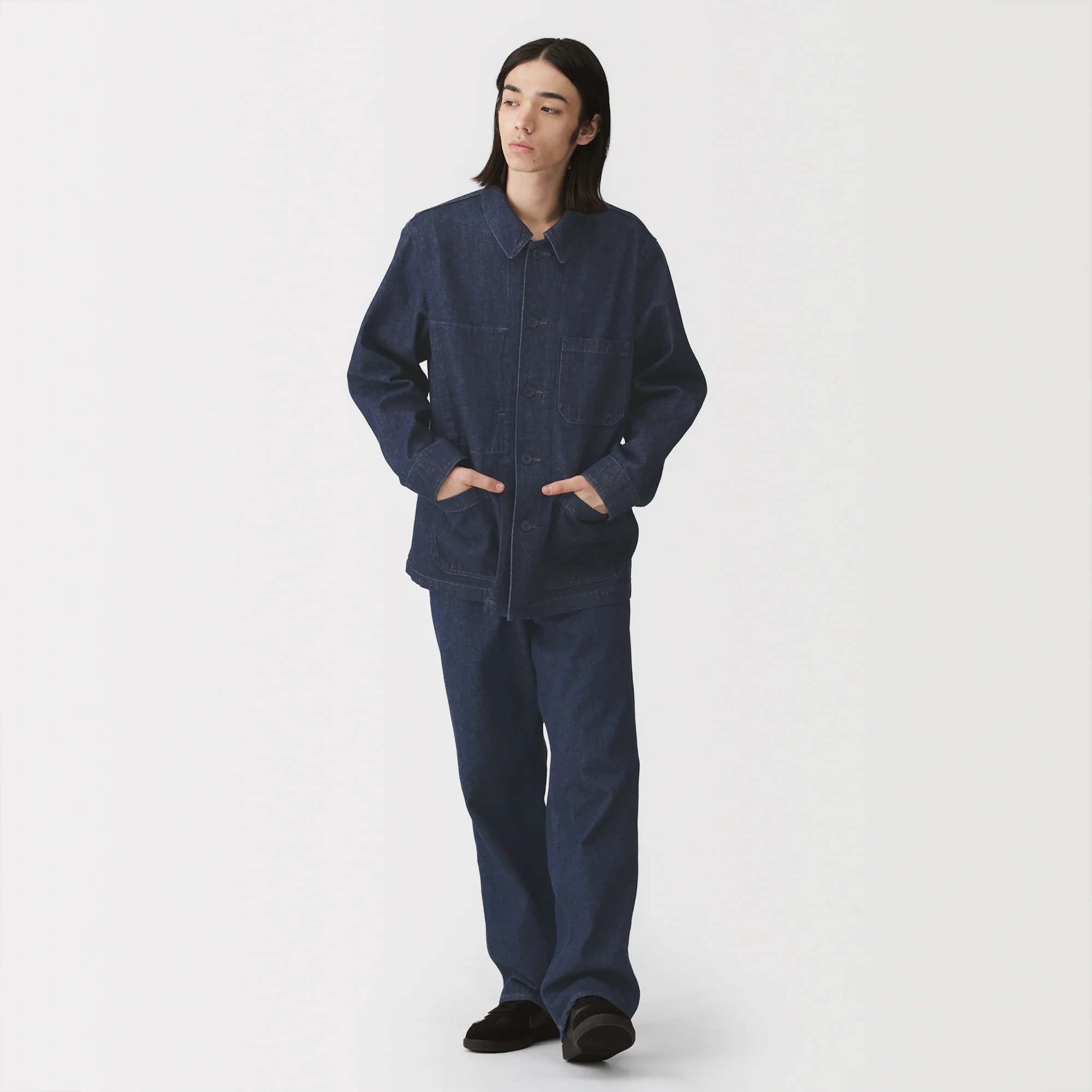 Kapok Blend Denim Coverall Jacket - Image 4