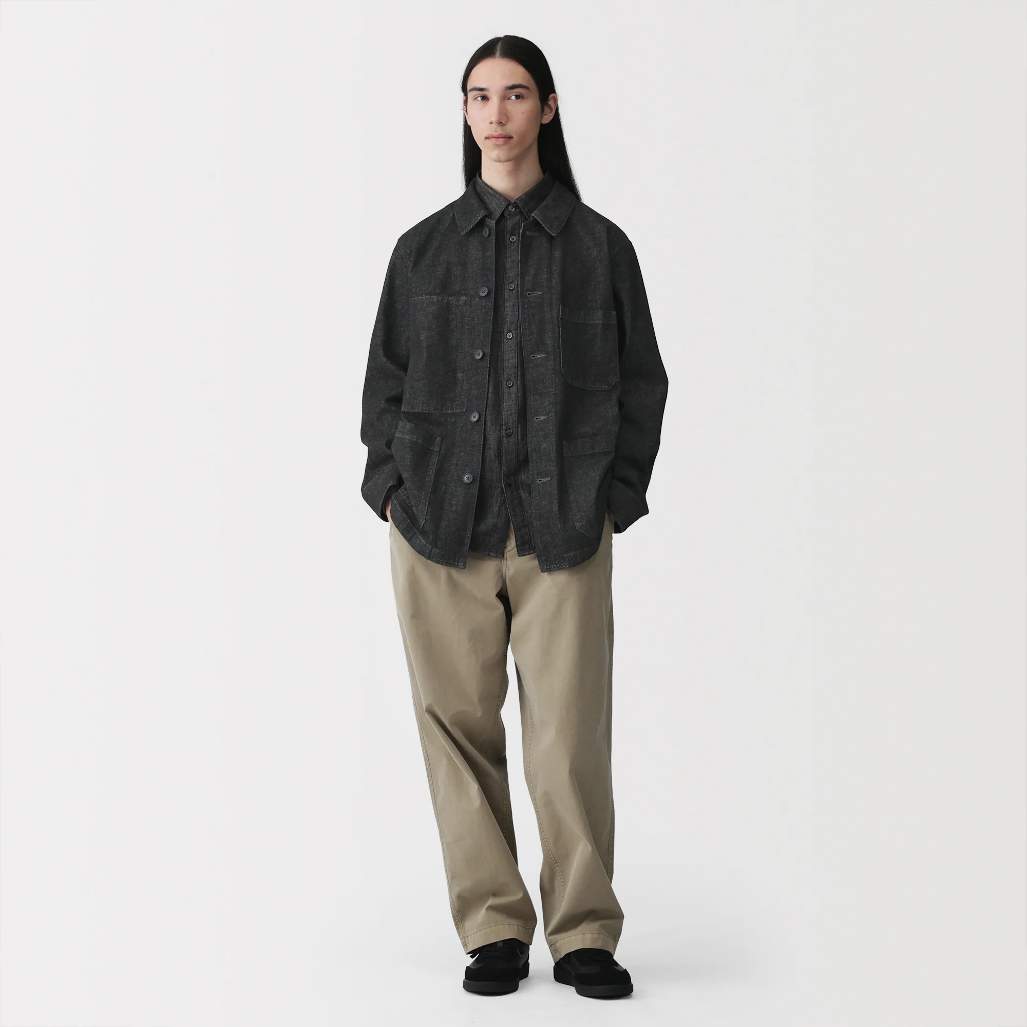 Kapok Blend Denim Coverall Jacket - Image 13