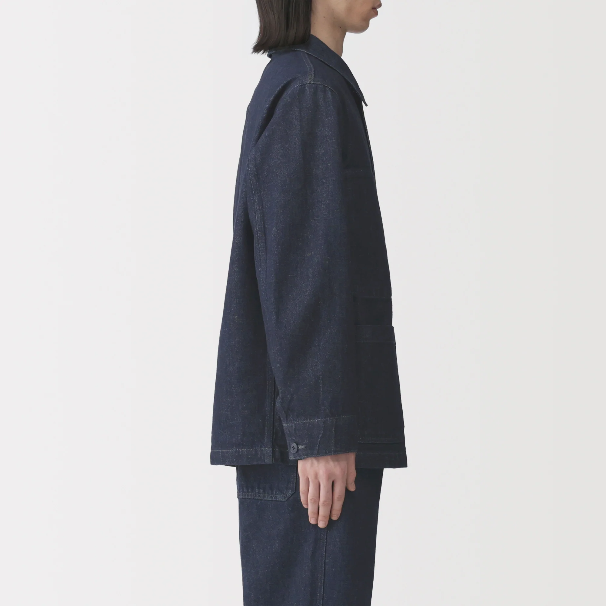 Kapok Blend Denim Coverall Jacket - Image 14