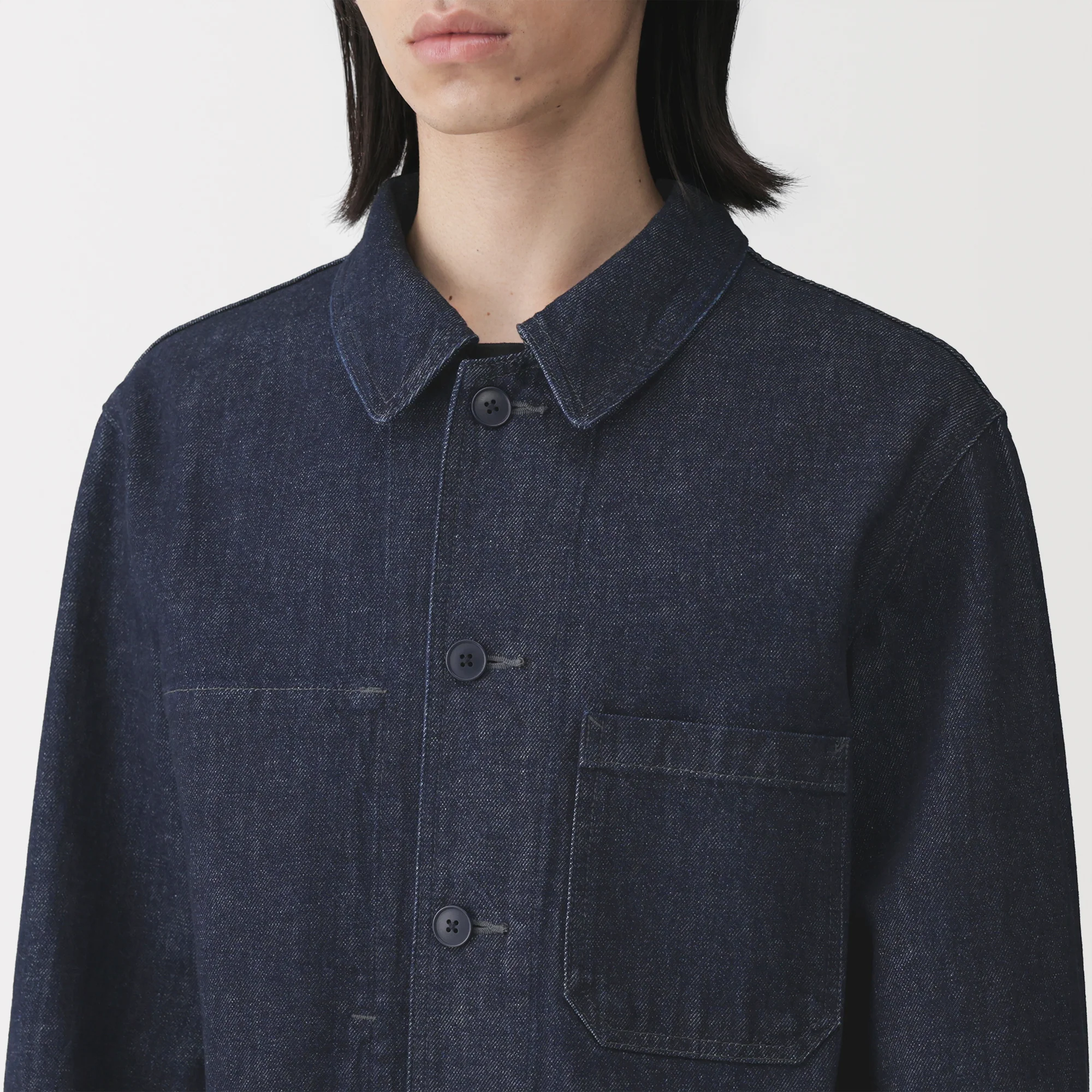 Kapok Blend Denim Coverall Jacket - Image 16